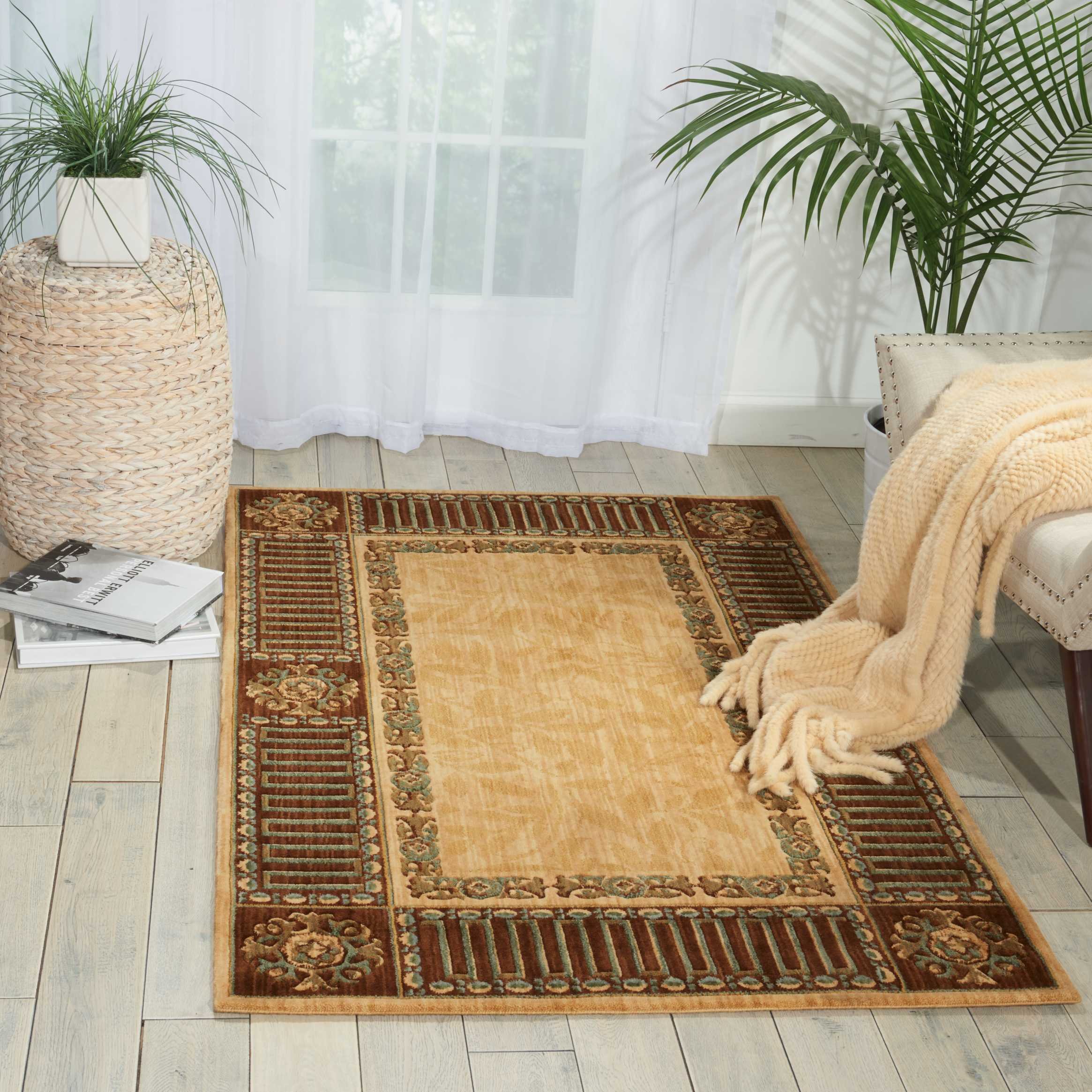Nourison Vallencierre Vintage Beige 3'6