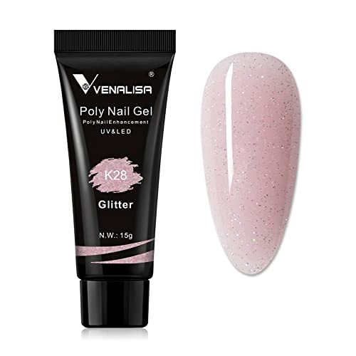 Venalisa Poly Builder Gel - 15g Professional Nail Extension Gel for Strong & Natural-Looking Acrylic Nails (Color K28) | Perfect for Salon & DIY Manicures at Home