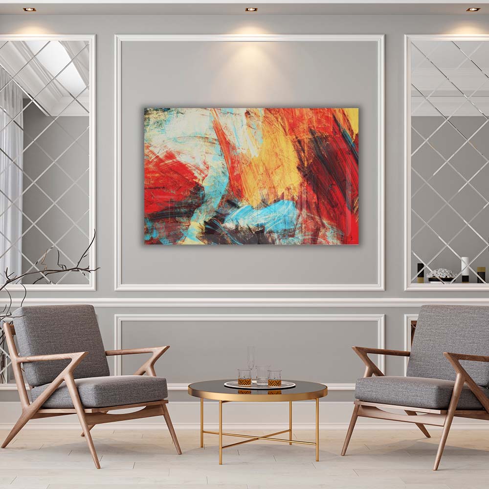Abstract IV Art Print - Modern Abstract Wall Decor for Living Room, Bedroom & Office - Premium Canvas Painting for Home & Office Decoration - Perfect for Gifts & Interior Design