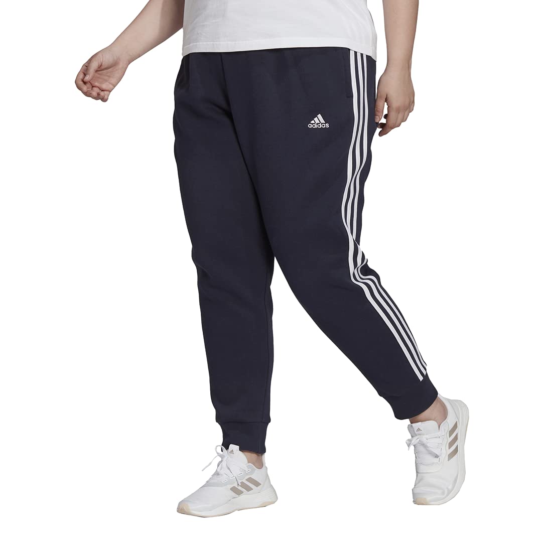 Adidas Women's Essentials Fleece Tapered Cuff Jogger Pants - Soft Warm Athletic Lounge Pants for Yoga, Running & Casual Wear