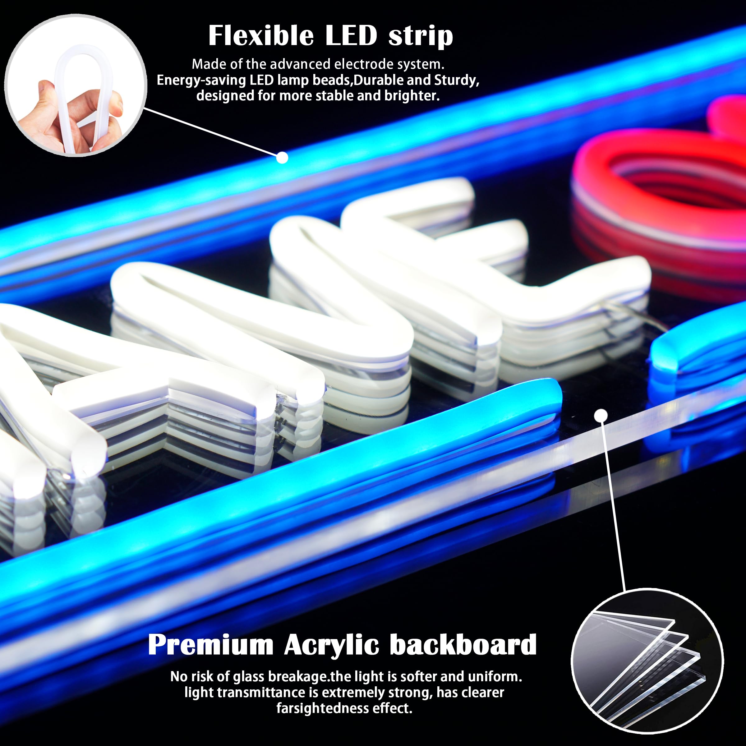 Game On LED Neon Sign Lights - USB Powered Wall Decor for Video & PC Gaming Room, Man Cave, Teen Bedroom - Perfect Gamer Gift, Party Lights & Game Accessories