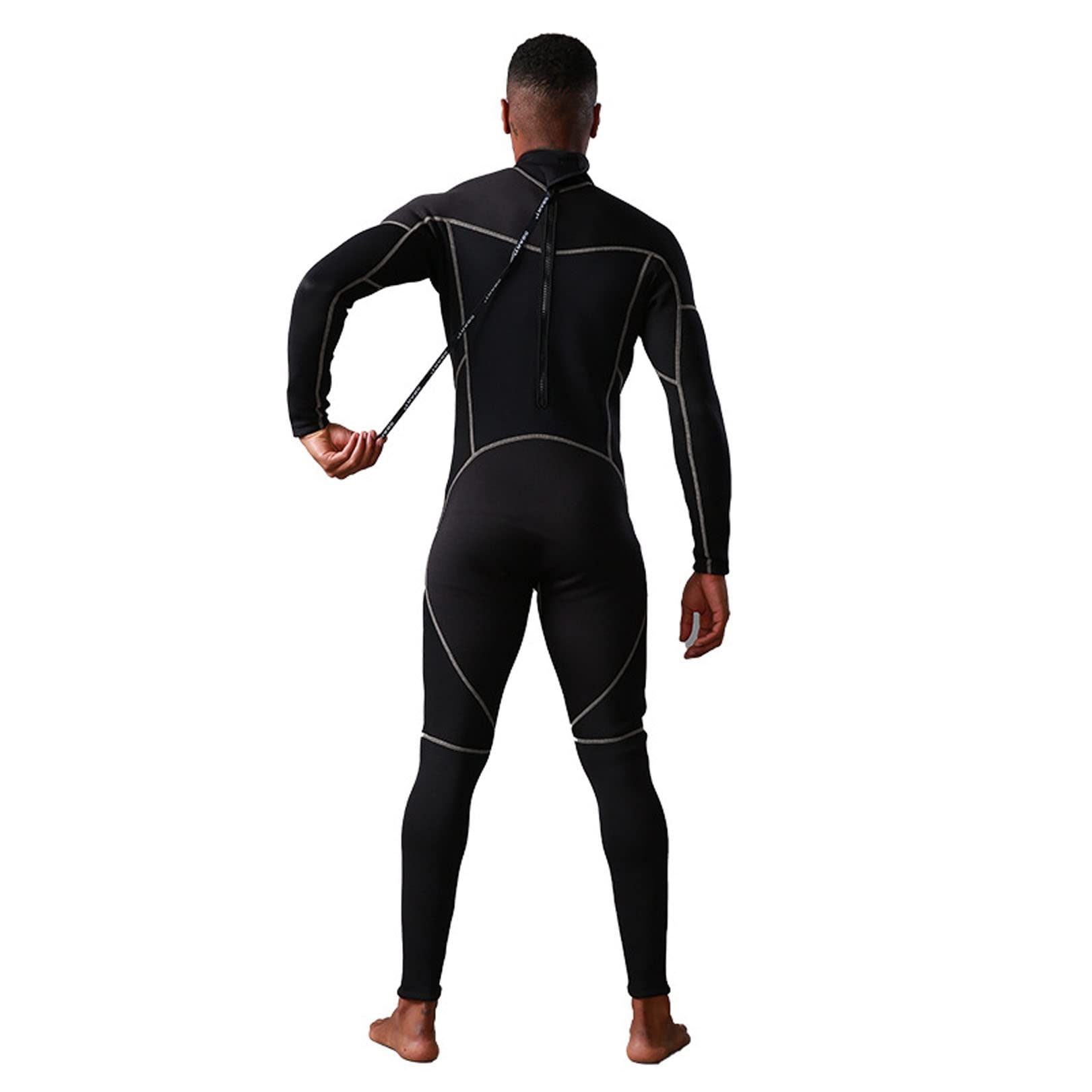 **3MM Ultra Stretch Neoprene Men's Wetsuit - Full Body Back Zip Diving Suit for Scuba Diving, Snorkeling, Surfing & Swimming | Warm & Flexible for Cold Water Adventures**