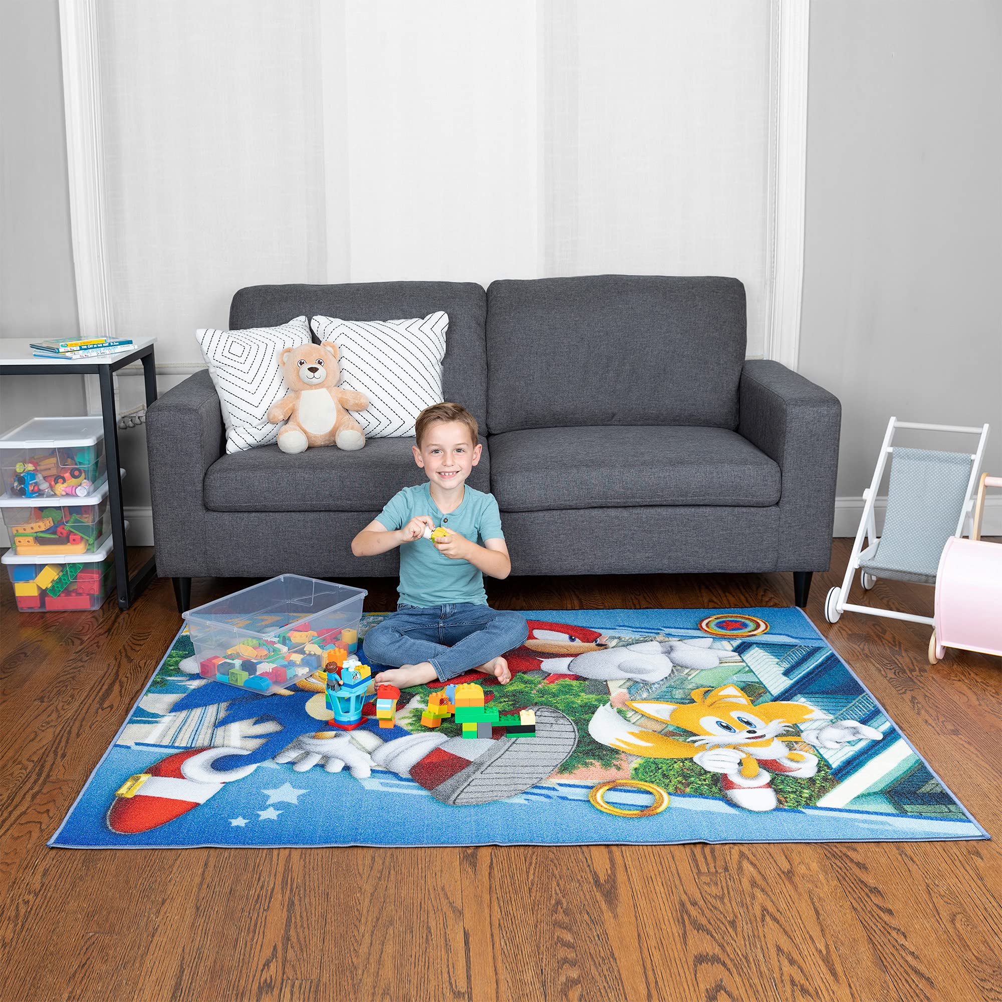 Non-Slip Sonic The Hedgehog Anime Kids Room Rug - 69