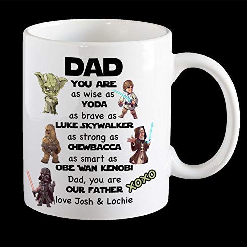 Star Wars Dad Coffee Mug - 11OZ Ceramic Gift Cup for Father's Day, Birthday & Office Use | Durable & Dishwasher Safe | Perfect for Coffee, Tea & Hot Beverages