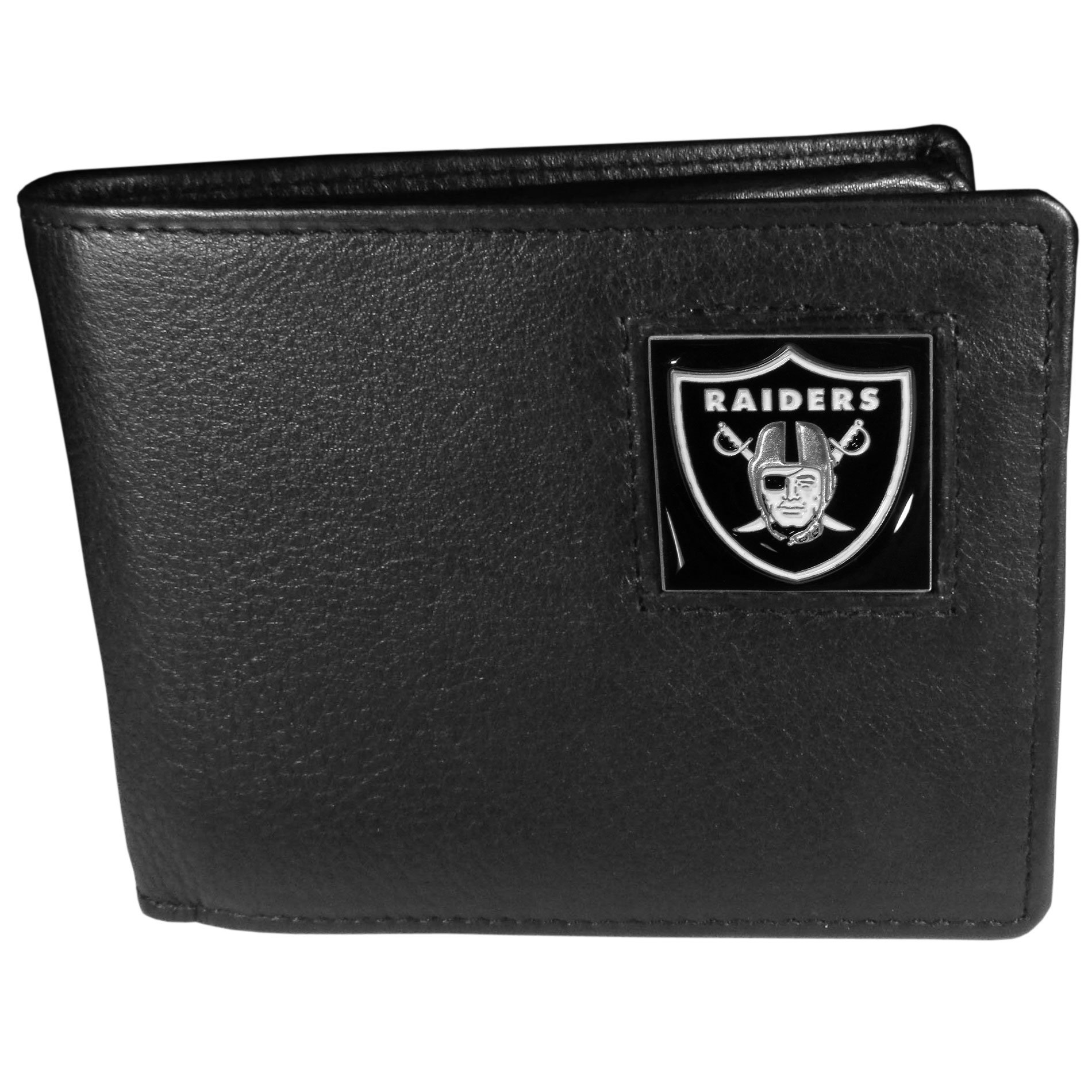 Oakland Raiders NFL Genuine Leather Bi-Fold Wallet for Men - Perfect for Game Day, Travel & Everyday Use