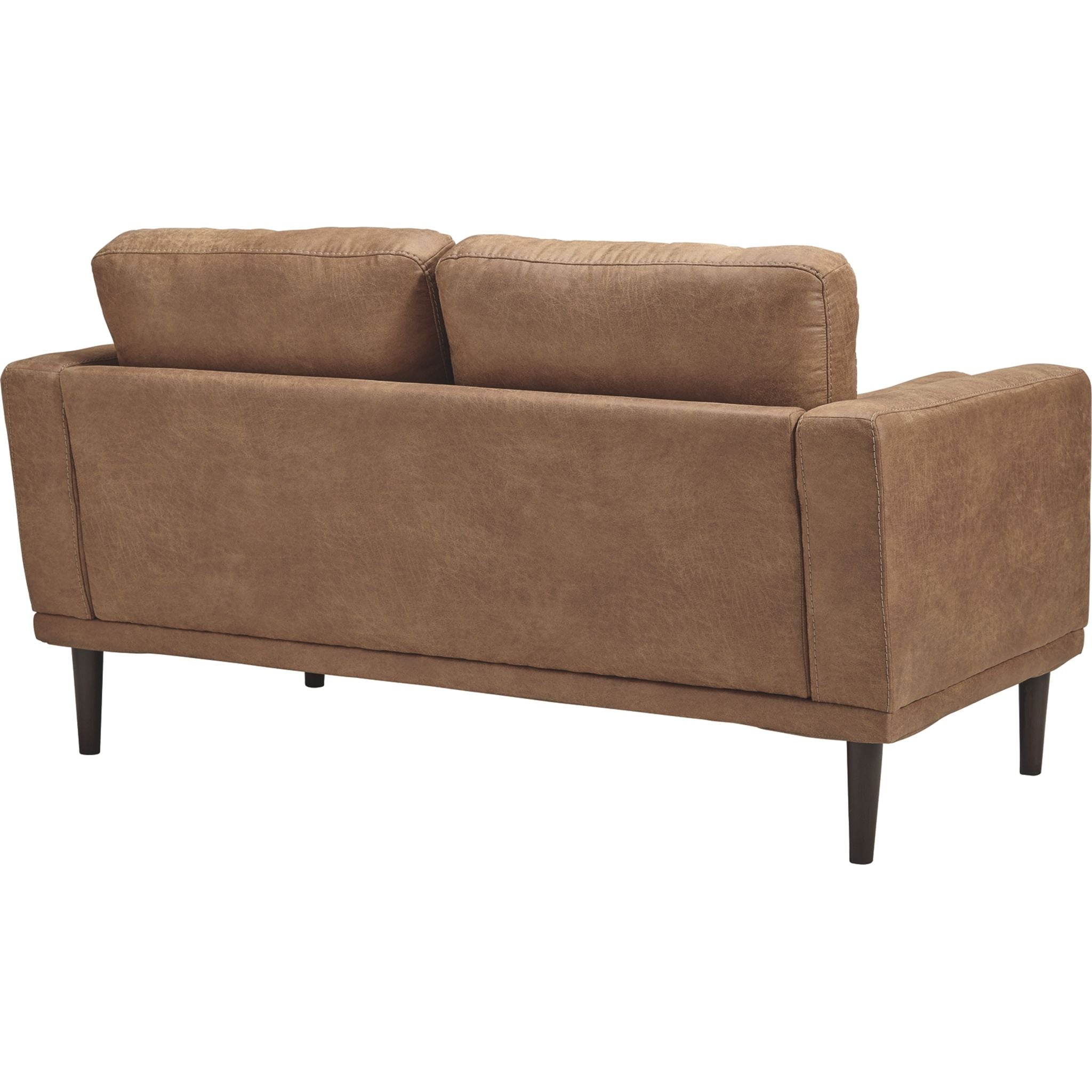 Arroyo Loveseat in Caramel - Modern Two-Seater Sofa for Living Room, Lounge & Small Spaces | Comfortable & Stylish Home Furniture