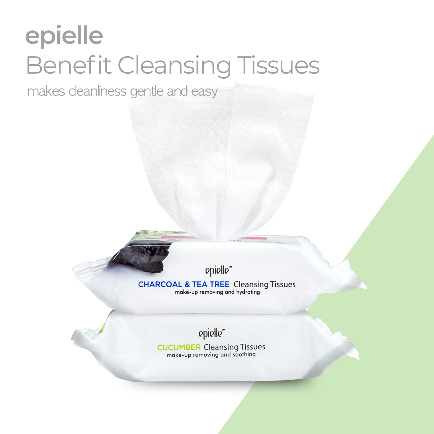 Epielle Charcoal & Collagen Makeup Remover Cleansing Wipes - Gentle for All Skin Types, Removes Dirt, Oil & Makeup - Infused with Aloe, Cucumber, Green Tea & Argan Oil - 30 Count (Pack of 6) - Perfect for Travel, Gym & Daily Skincare Routine