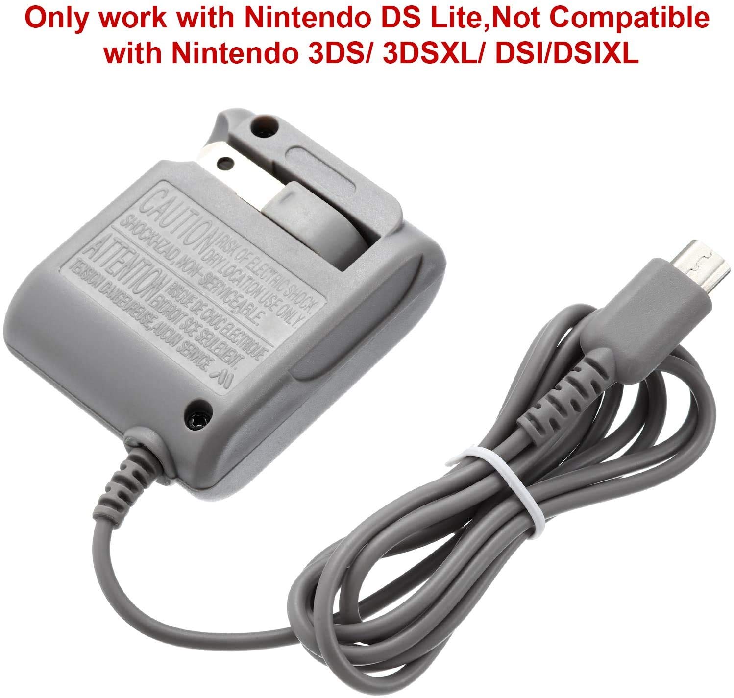 Original Nintendo DS Lite Home Charger AC Adapter Plug - Fast Charging Power Supply for Nintendo DS Lite - Perfect for Gaming at Home or Travel