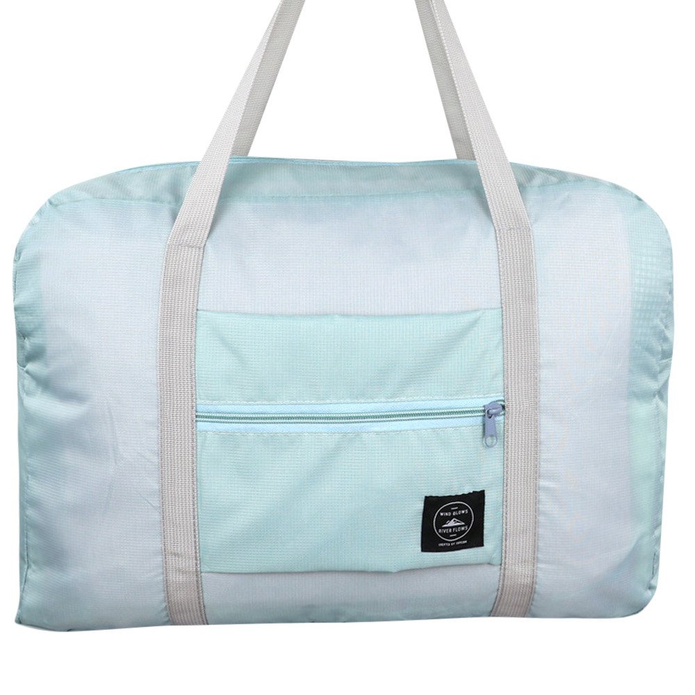 Waterproof Folding Storage Tote Bag - Large Capacity Travel Luggage Organizer for Sweaters, Clothes & Housekeeping (Sky Blue, One Size) | Perfect for Closet Organization, Travel & Home Storage