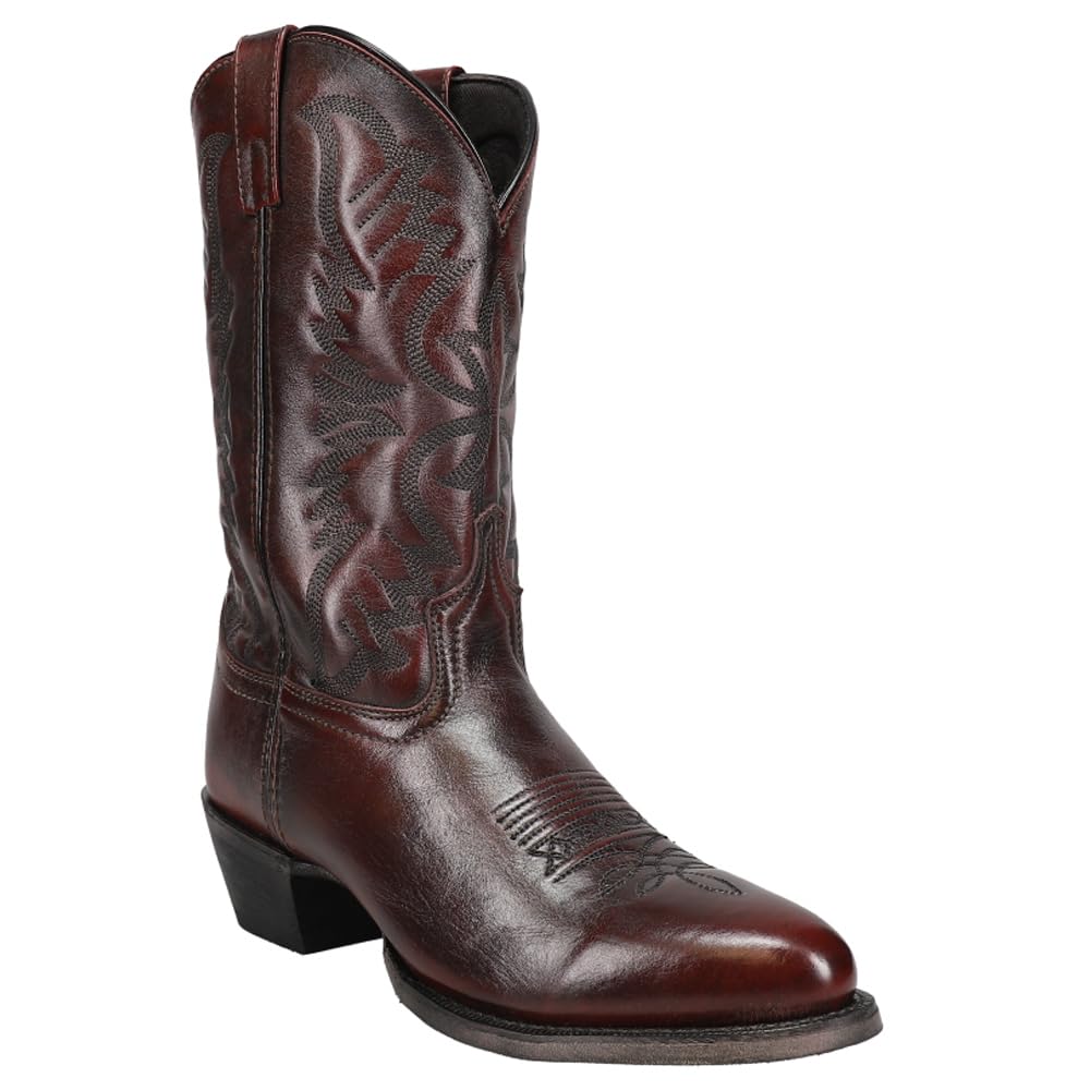 Laredo Men's Western Boots - Genuine Leather Cowboy Boots for Men, Comfortable & Durable Riding Boots - Perfect for Country Music Festivals, Rodeos & Outdoor Adventures