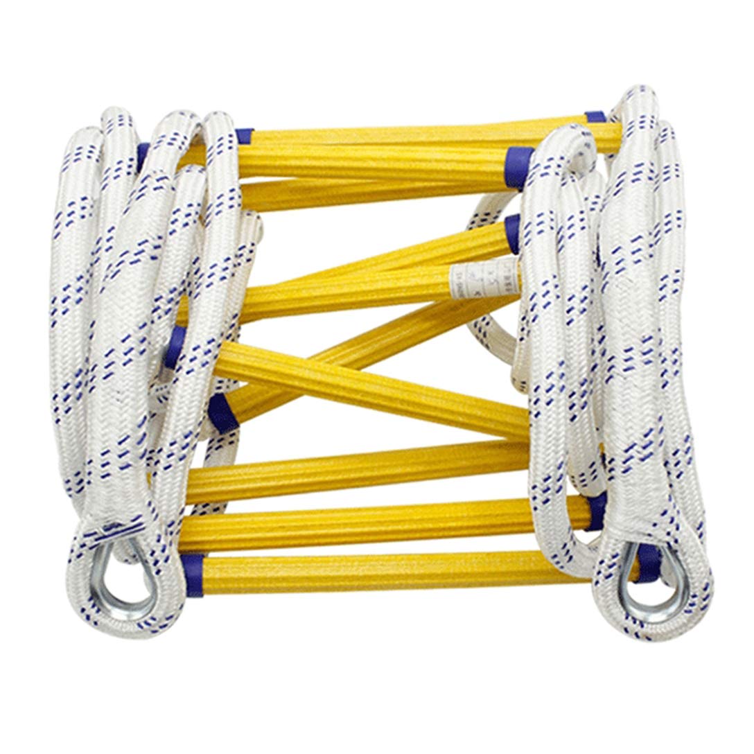 YYHJ Fire Escape Ladder (2-17 Story) - Emergency Hanging Rope Ladder with Hooks, Compact & Easy to Store, Flame Resistant for Home Safety - Perfect for Multi-Story Building Evacuation & Emergency Preparedness