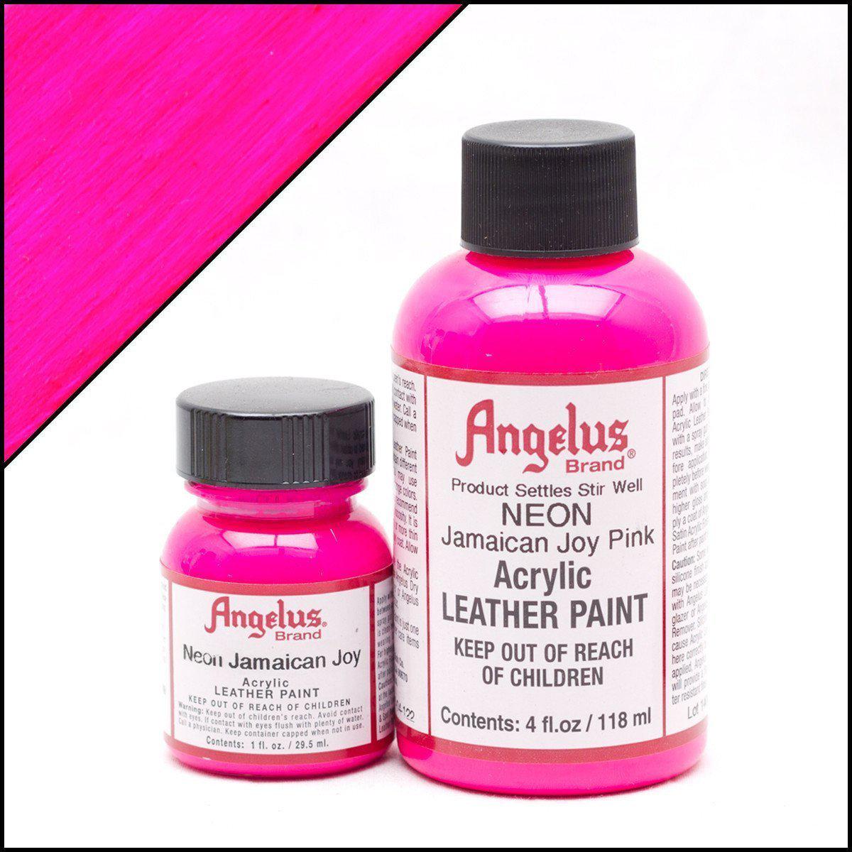 Angelus Neon Leather Paint - Vibrant Jamaican Joy Colors for Shoes, Bags & DIY Crafts | Perfect for Customizing Sneakers, Jackets & Accessories