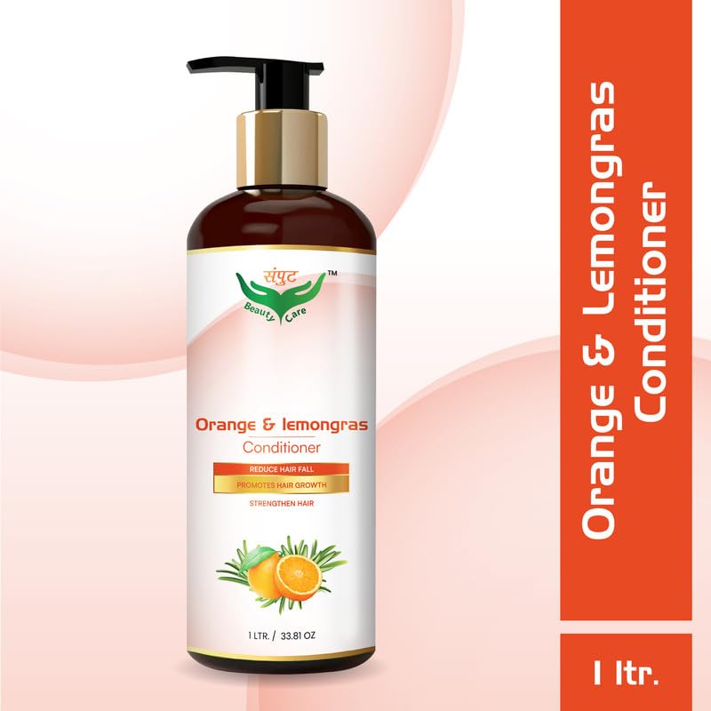 Orange & Lemongrass Hair Conditioner for Oily Scalp - Promotes Hair Growth & Strengthens Hair - Natural Volumizing Conditioner for Daily Hair Care & Scalp Health