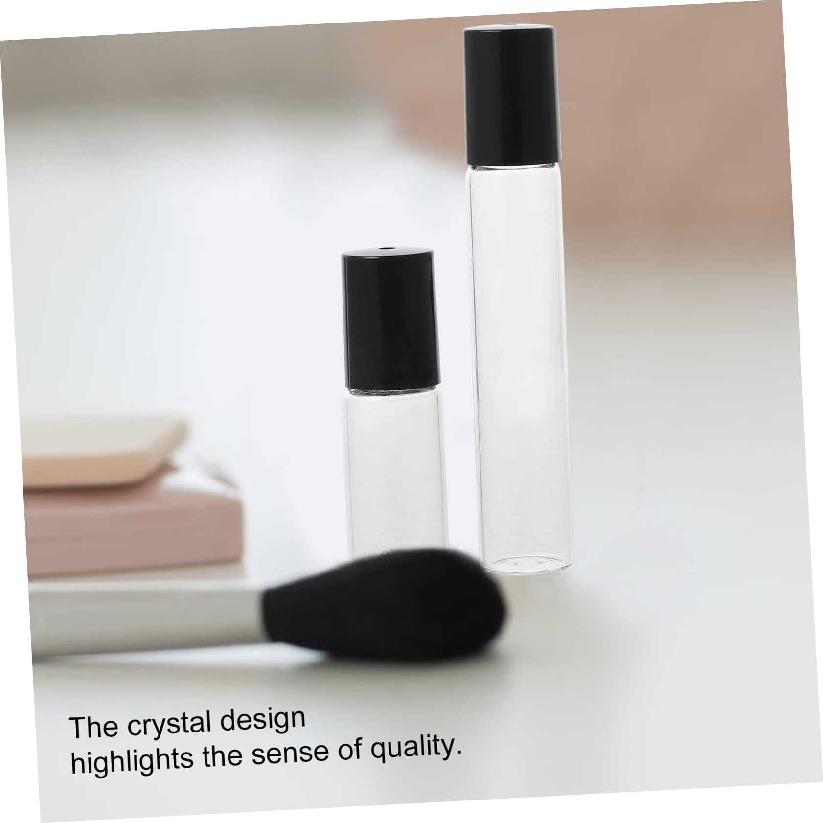 FOMIYES 10 Pack Essential Oil Roller Bottles - Portable Glass Roll-On Bottles for Aromatherapy, Travel, Skincare & DIY Beauty - Perfect for Toiletries, Makeup & Essential Oil Blending on the Go