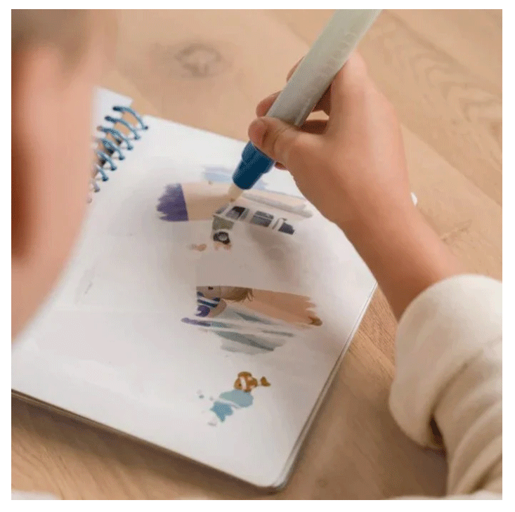 Little Dutch Jim & Friends Water Reveal Book - Interactive Sensory Activity for Toddlers - Perfect for Bath Time, Travel & Early Learning Play