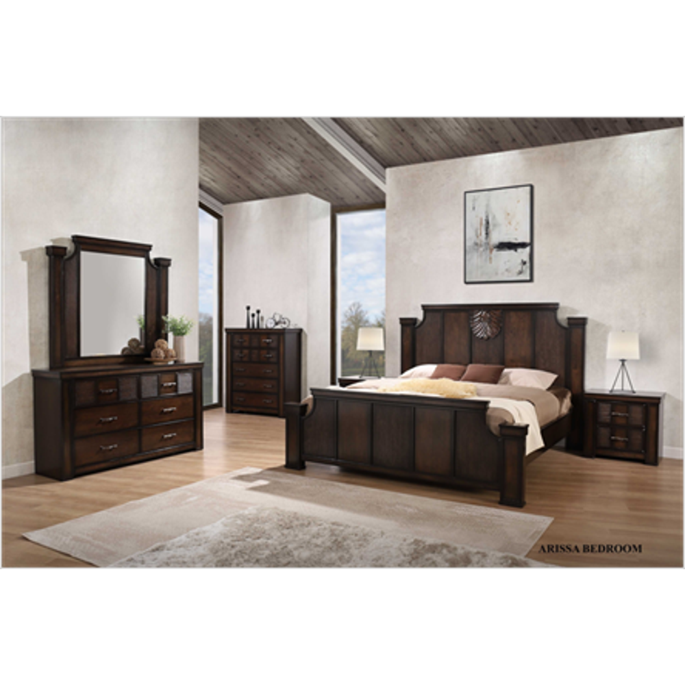 Arissa King Size Bedroom Set - Bed, Nightstand, Dresser & Chest Drawer for Luxurious Master Bedroom | Perfect for Modern Home Decor & Spacious Bedrooms