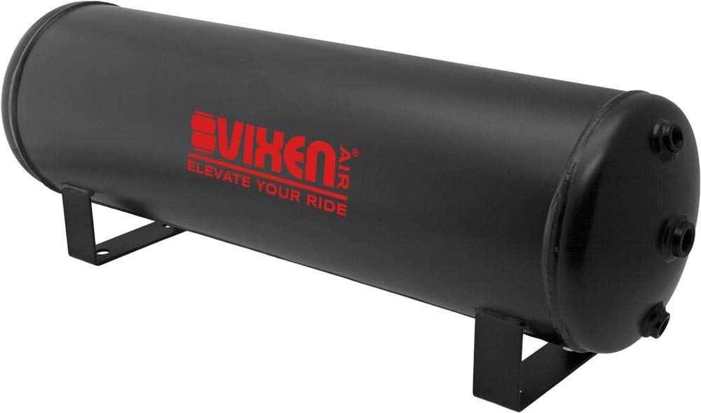 Vixen Air 4 Gallon Air Tank with 7 Ports - 200 PSI Rated for Air Suspension, Air Ride, Bag Systems & Train Horns (Model VXT4100) | Perfect for Truck, SUV & Custom Vehicle Upgrades