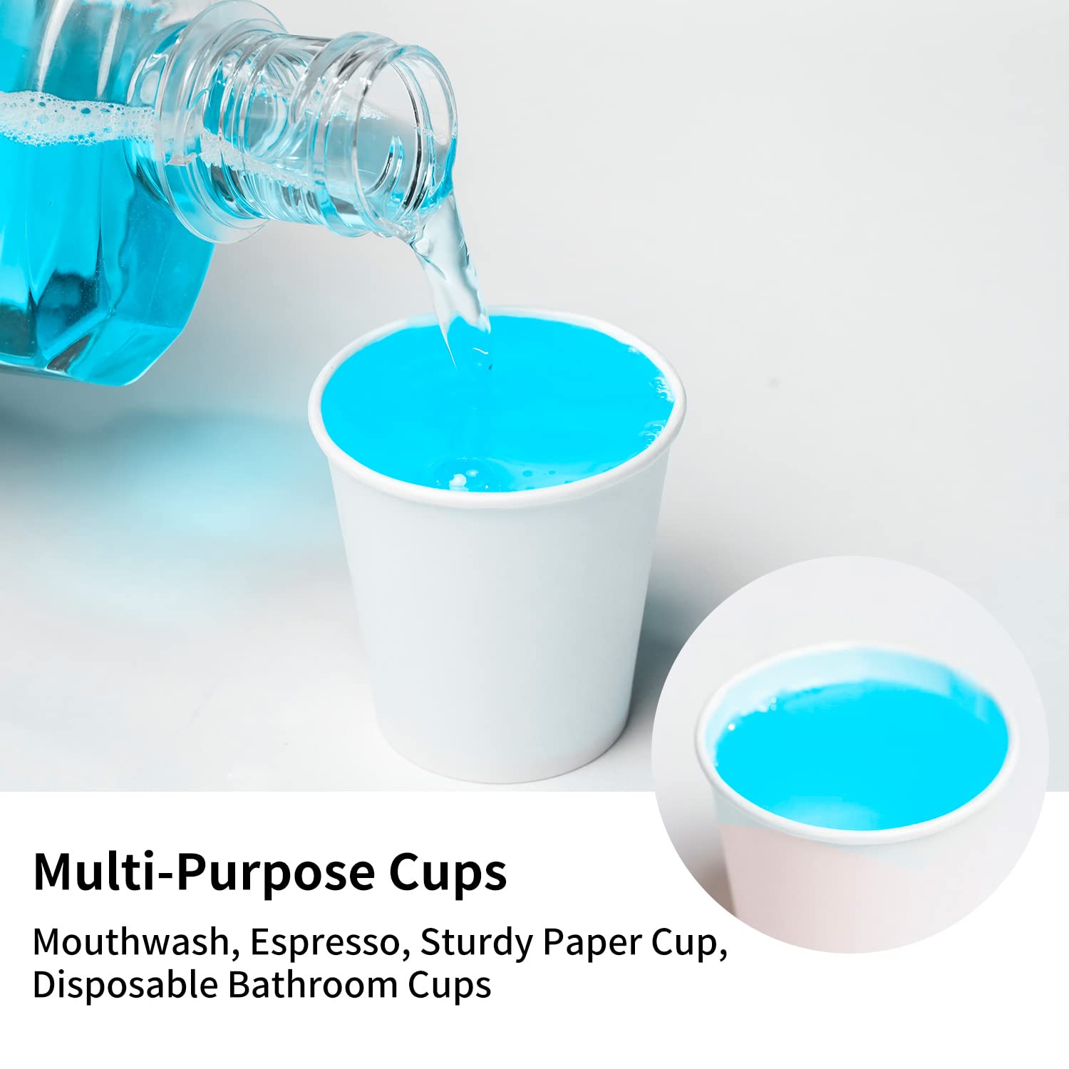 600 Pack 3 oz Small Disposable Paper Cups - Bathroom Mouthwash Cups, Espresso Shot Glasses, Party Supplies & Daily Use - Perfect for Home, Office, Restaurants and Events