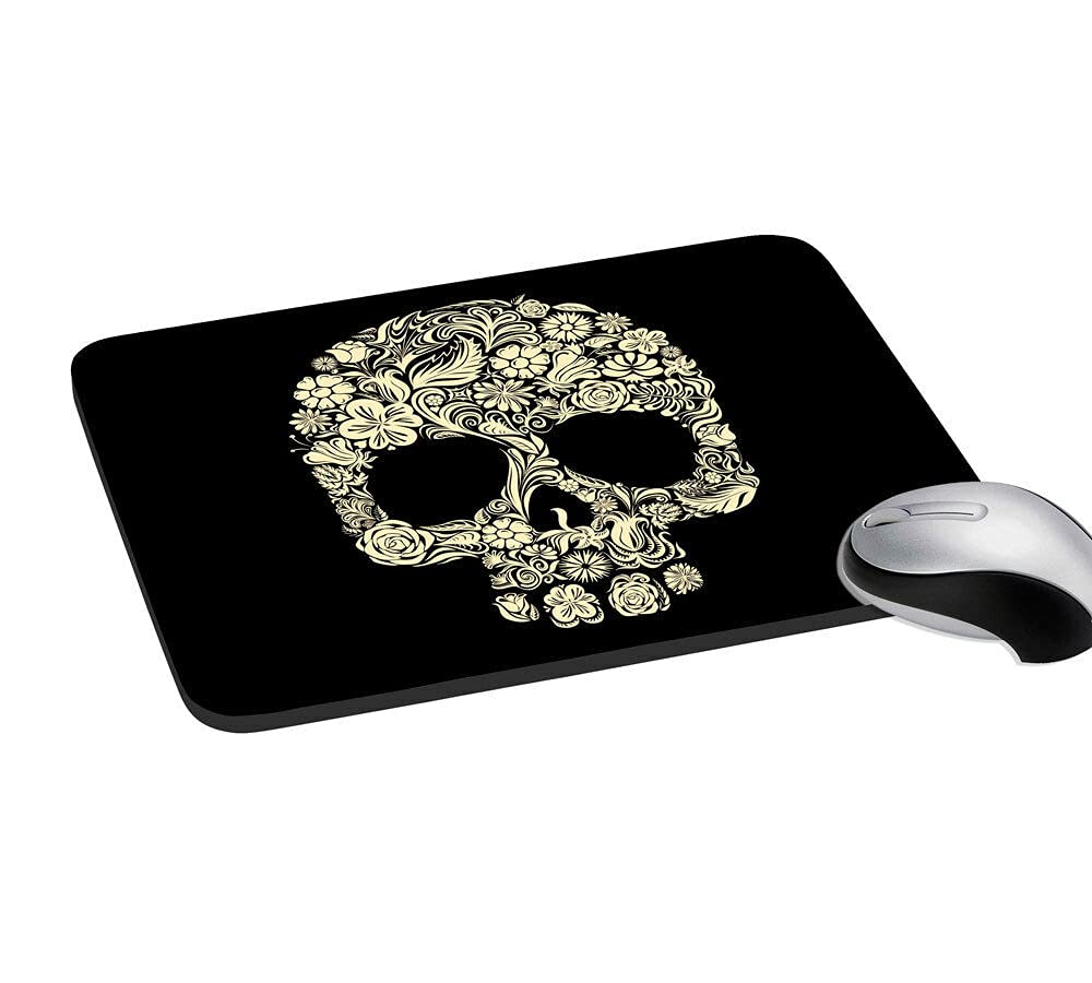 Skull Design Anti-Slip Mouse Pad - Non-Slip Rubber Gaming Mouse Mat for PC, Laptop & Office Desk - Perfect for Gaming, Work & Home Office Use