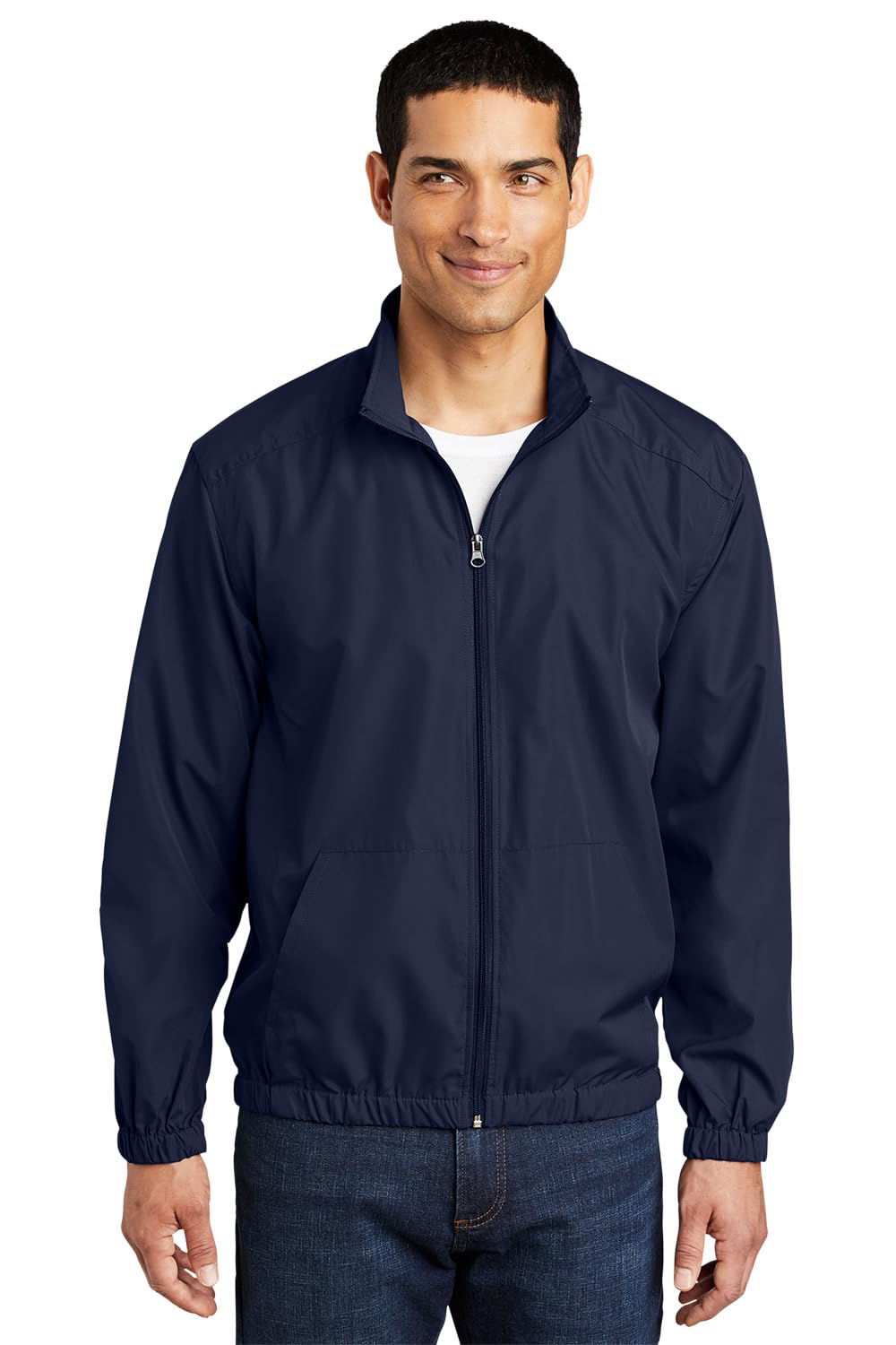 Port Authority Essential Jacket for Men & Women - Lightweight Water-Resistant Windbreaker with Zippered Pockets - Perfect for Outdoor Activities, Hiking, and Casual Wear