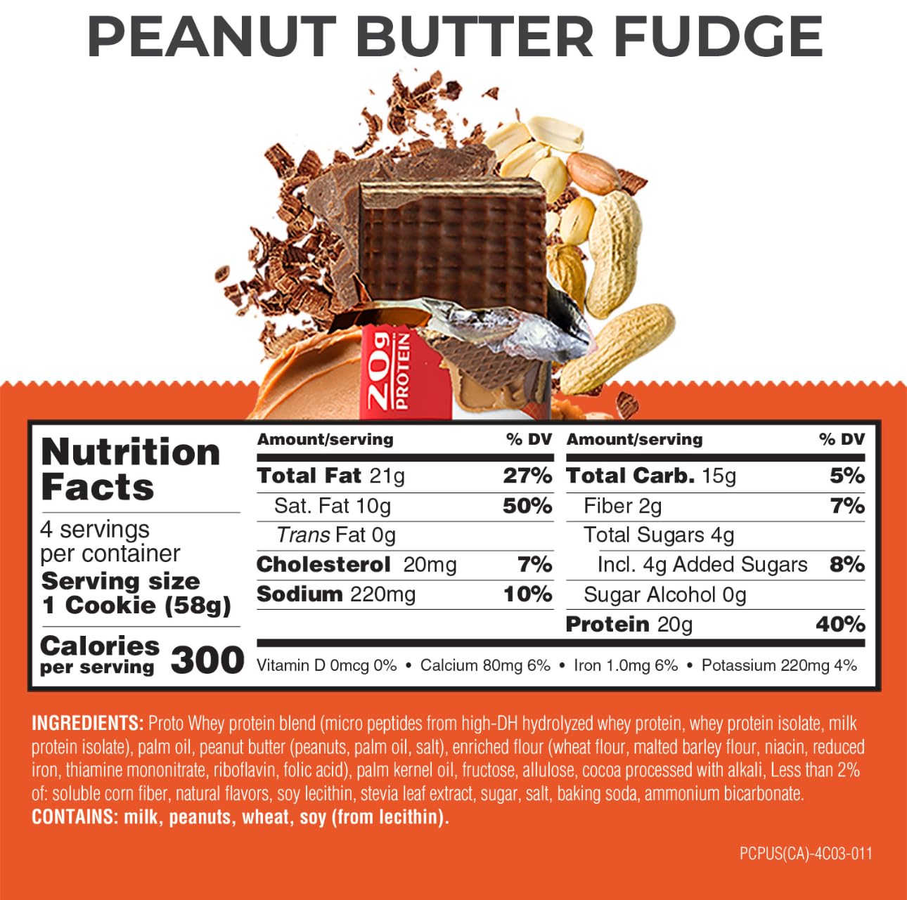 Power Crunch PRO Protein Wafer Bars - High Protein Snacks (12g Protein) with Peanut Butter Fudge Flavor, 2oz (4 Count) - Perfect for Post-Workout Recovery, Keto Diet & On-The-Go Energy Boost