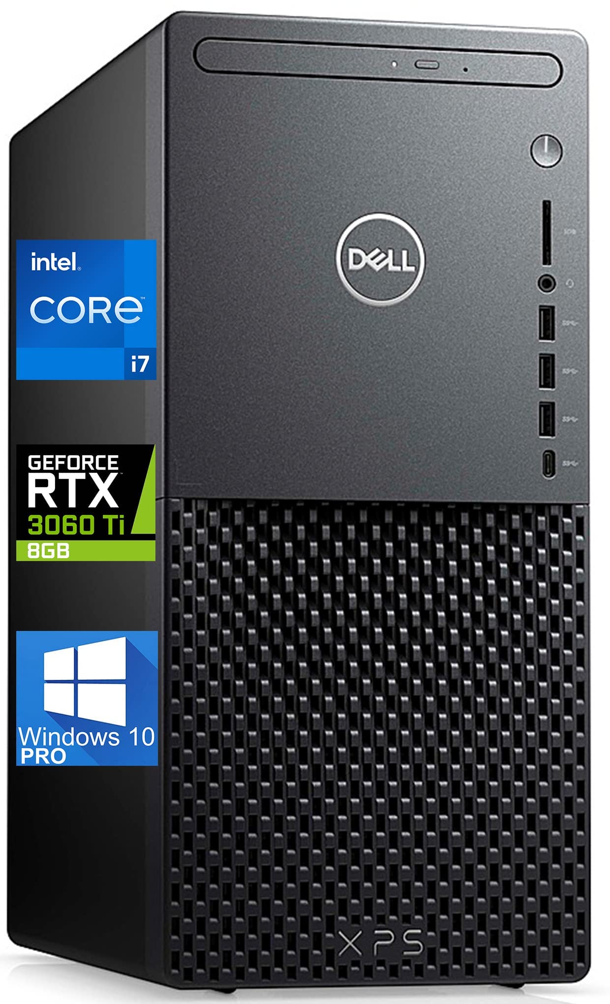 Dell XPS 8940 Gaming Desktop PC - Intel Core i7-11700, 32GB RAM, 512GB NVMe SSD + 1TB HDD, NVIDIA GeForce RTX 3060 Ti 8GB - 4K Gaming, Streaming & Content Creation (Renewed)