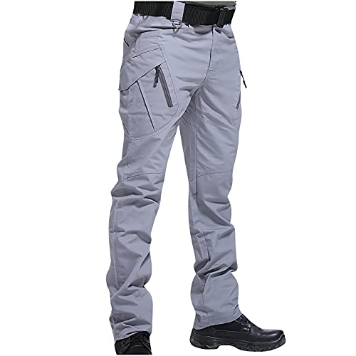 Men's Lightweight Tactical Cargo Pants - Waterproof Military Work Pants with Multi-Pockets for Outdoor Hiking, Camping & Combat Use - Durable Outdoor Adventure Trousers