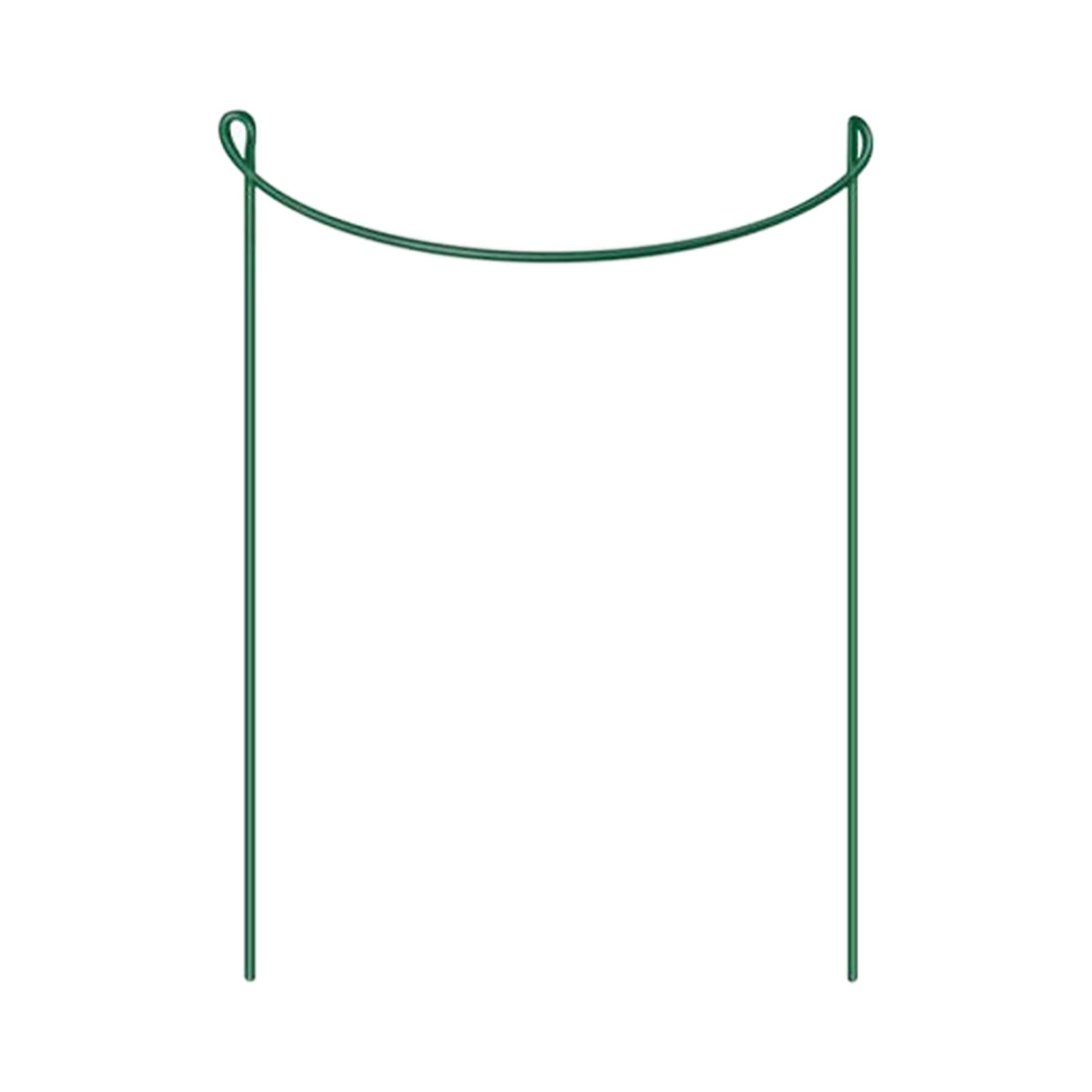 6Pcs Rust-Resistant Wrought Iron Plant Stakes - Windproof Garden Support Rings for Flowers, Vines & Climbing Plants | Perfect for Outdoor Gardens, Balconies & Vertical Gardening