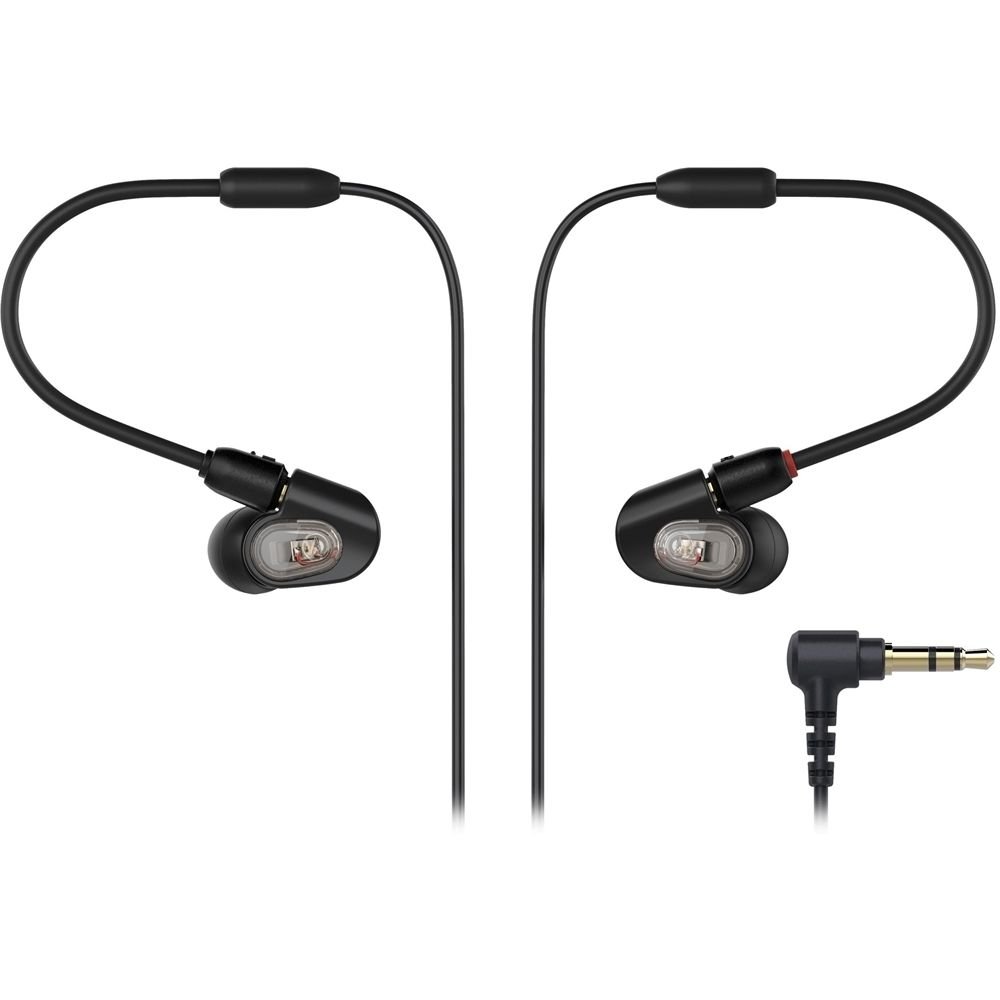 Audio-Technica ATH-E50 Professional In-Ear Studio Monitor Headphones - High Fidelity Sound, Noise Isolation, Comfort Fit (Black) | Perfect for Musicians, DJs, Audio Engineers & Recording Studios