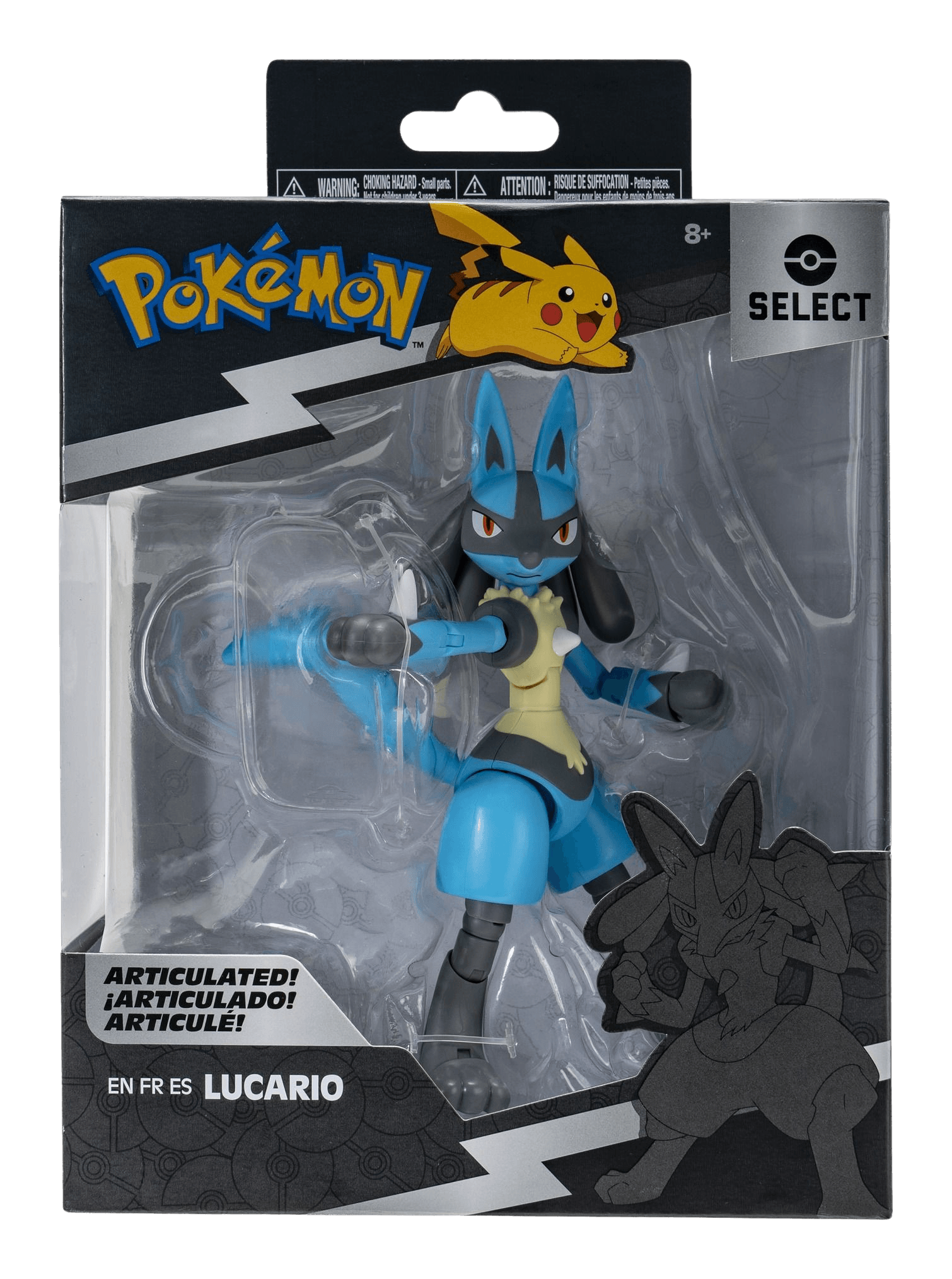 Jazwares Pokemon Select Lucario Action Figure (6 Inch) - Collectible Toy for Kids, Fans & Gift Ideas | Perfect for Play, Display & Pokemon Battles