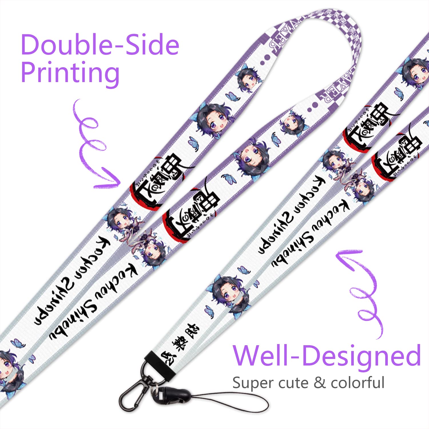 Cute Kawaii Anime Lanyard for Keys & ID Badges - Office & School Use