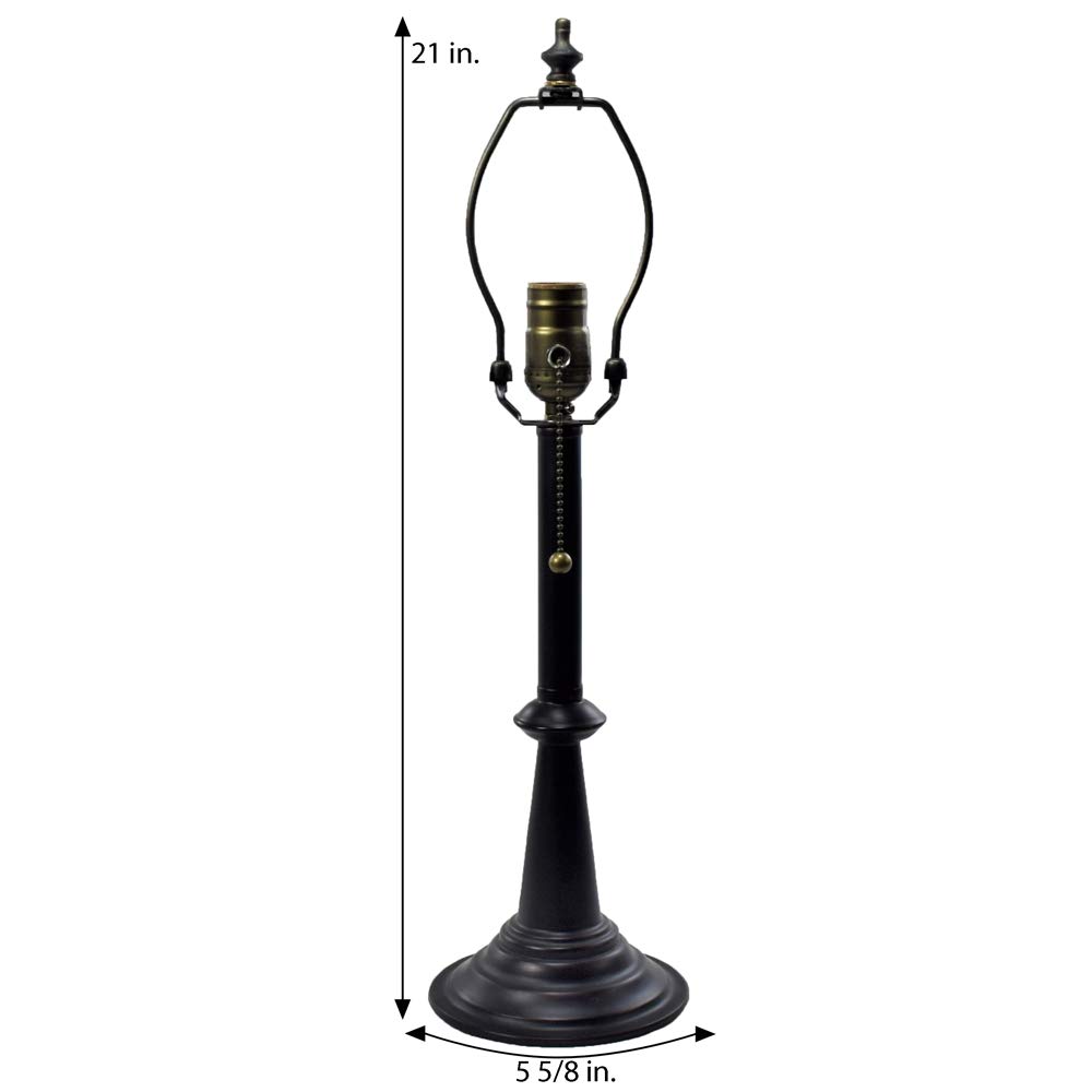 Small Tiffany Stained Glass Table Lamp - Ivory Blue Amber J Devlin Lam 646 TB for Desk, Bedroom, Nightstand & Living Room | Elegant Home Decor Accent Lighting for Reading & Relaxation