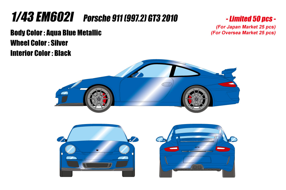 Eidolon 1:43 Scale Porsche 911 (997.2) GT3 2010 Diecast Model Car - Collectible Miniature Vehicle for Display, Gifts & Racing Enthusiasts