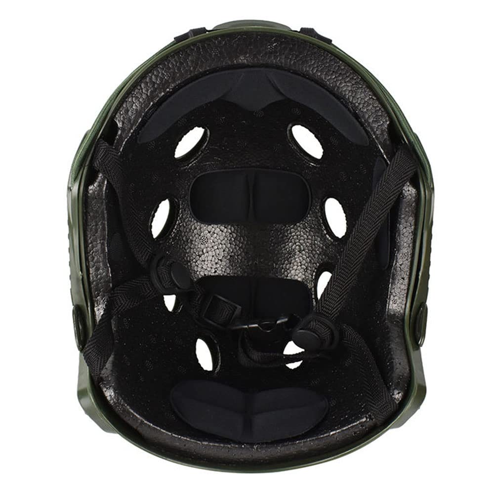 Tactical Airsoft Helmet - Fast PJ Style with Goggles, NVG Mount & Side Rails for Airsoft, Paintball, Military Simulation & Outdoor Combat Training