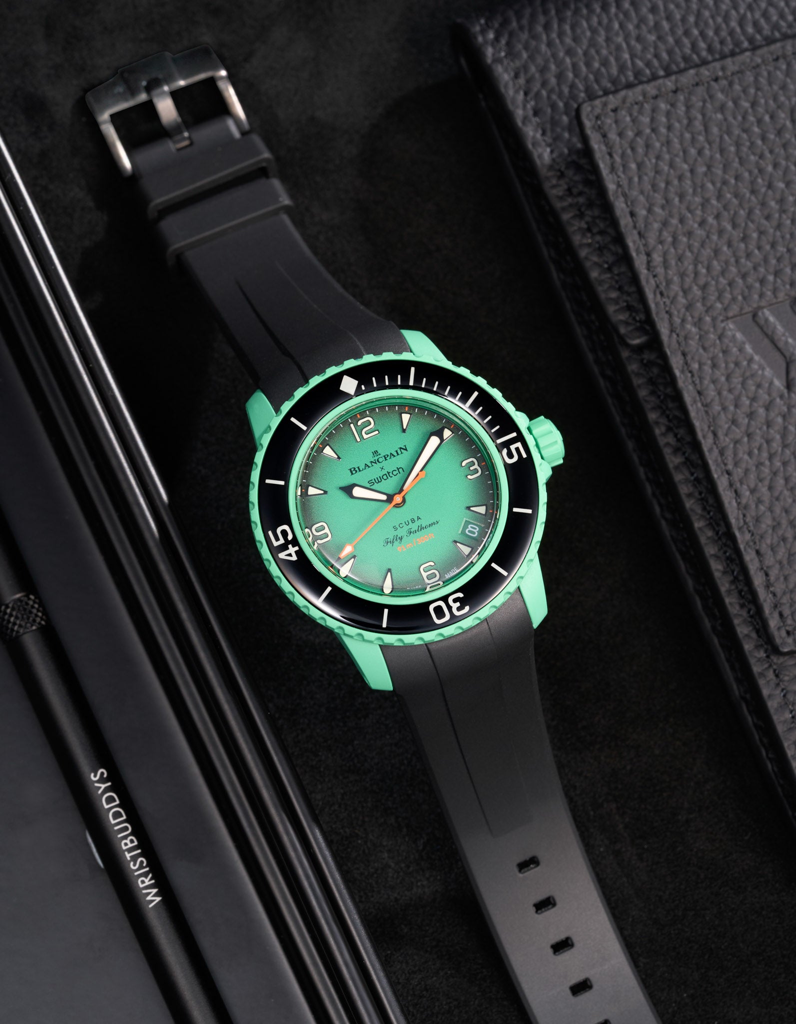 Premium Rubber Watch Strap for Blancpain x Swatch Indian Ocean - Durable, Comfortable Replacement Band for Swimming, Diving & Water Sports