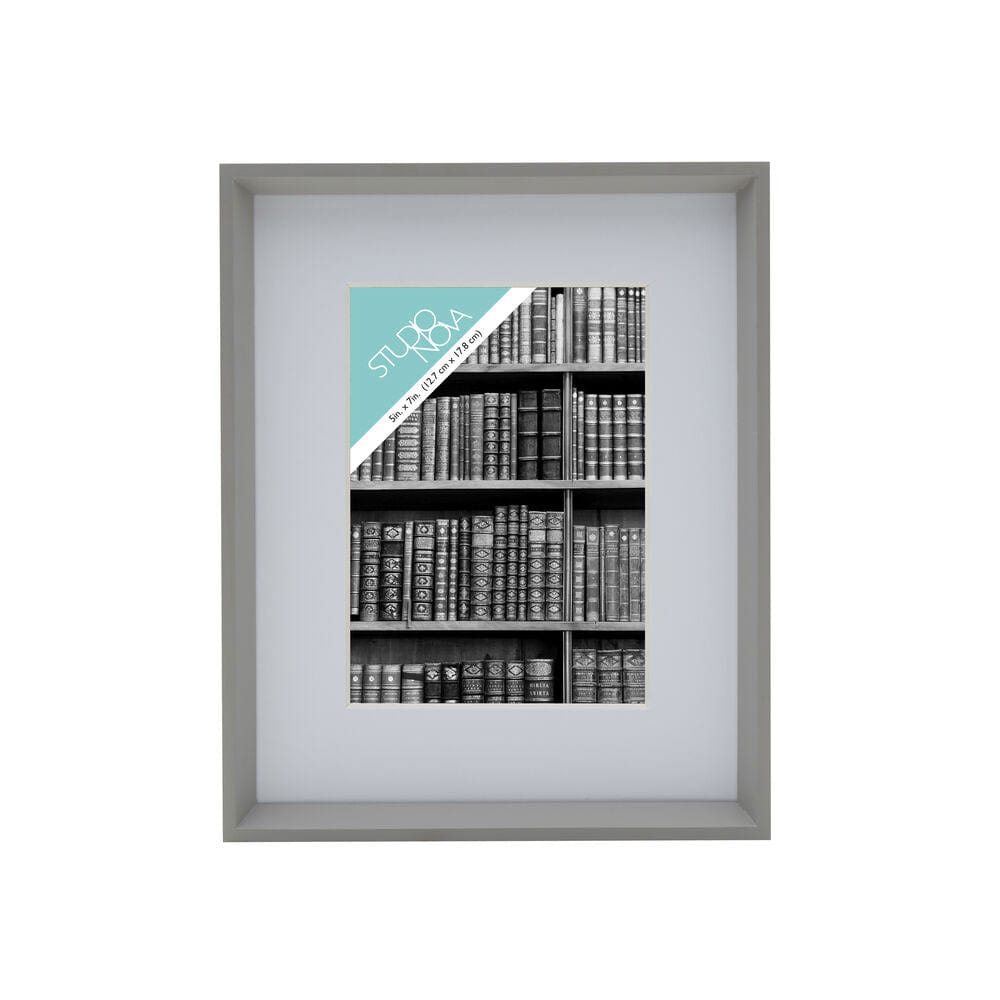 8x10 Gray Picture Frame with 5x7 Mat - Perfect for Wall Art, Photo Displays, and Home Decor