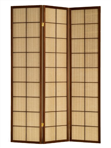 3-Panel Brown Cherry Fabric Room Divider - Privacy Screen for Home, Office & Dorm - Decorative Partition for Living Room, Bedroom & Studio Spaces