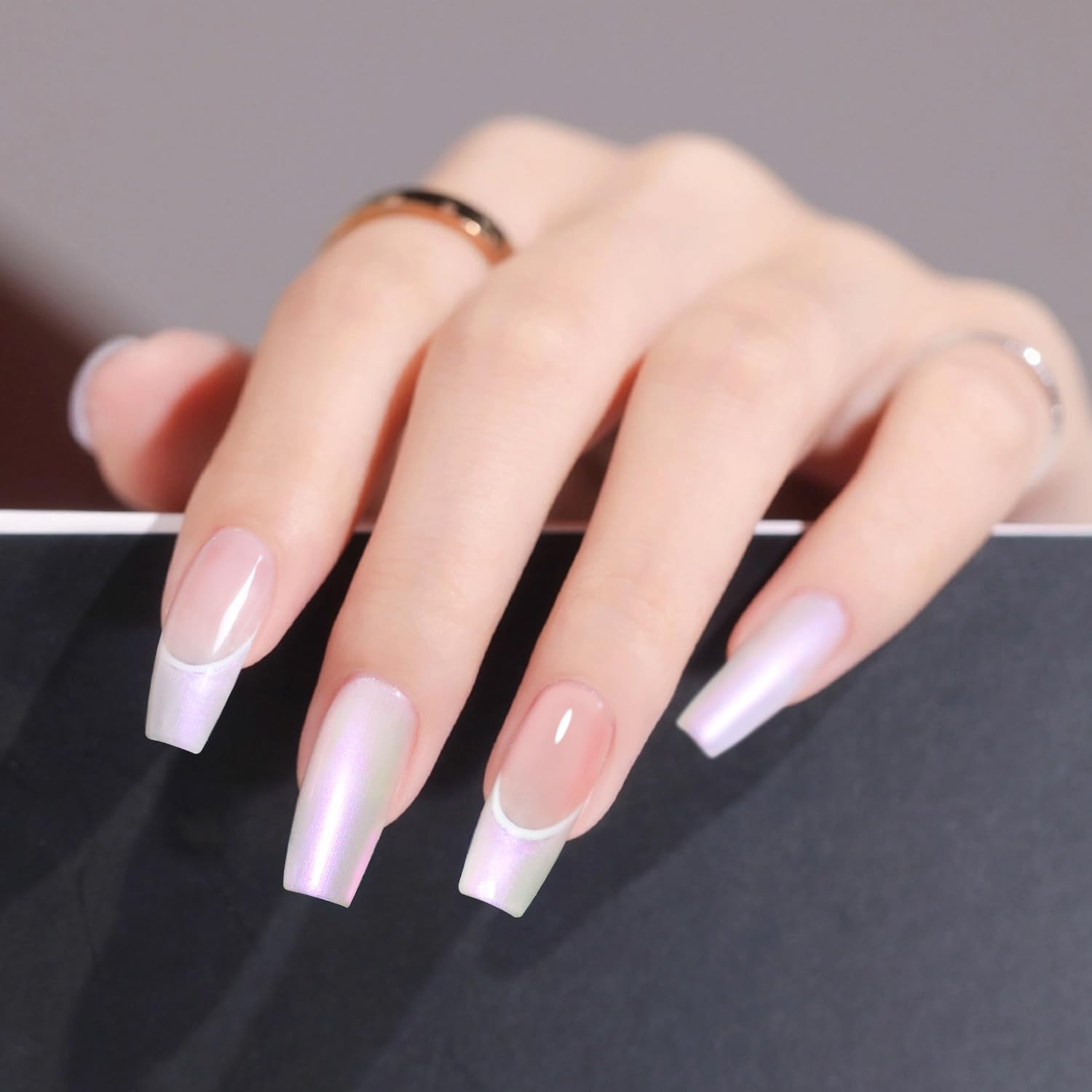 Major Dijit Quick Dry Nail Polish - Pearl White & Pink Summer Nail Lacquer for Nail Art, Regular Polish 0.41 fl oz - Perfect for Manicures, Pedicures & Salon Nail Designs