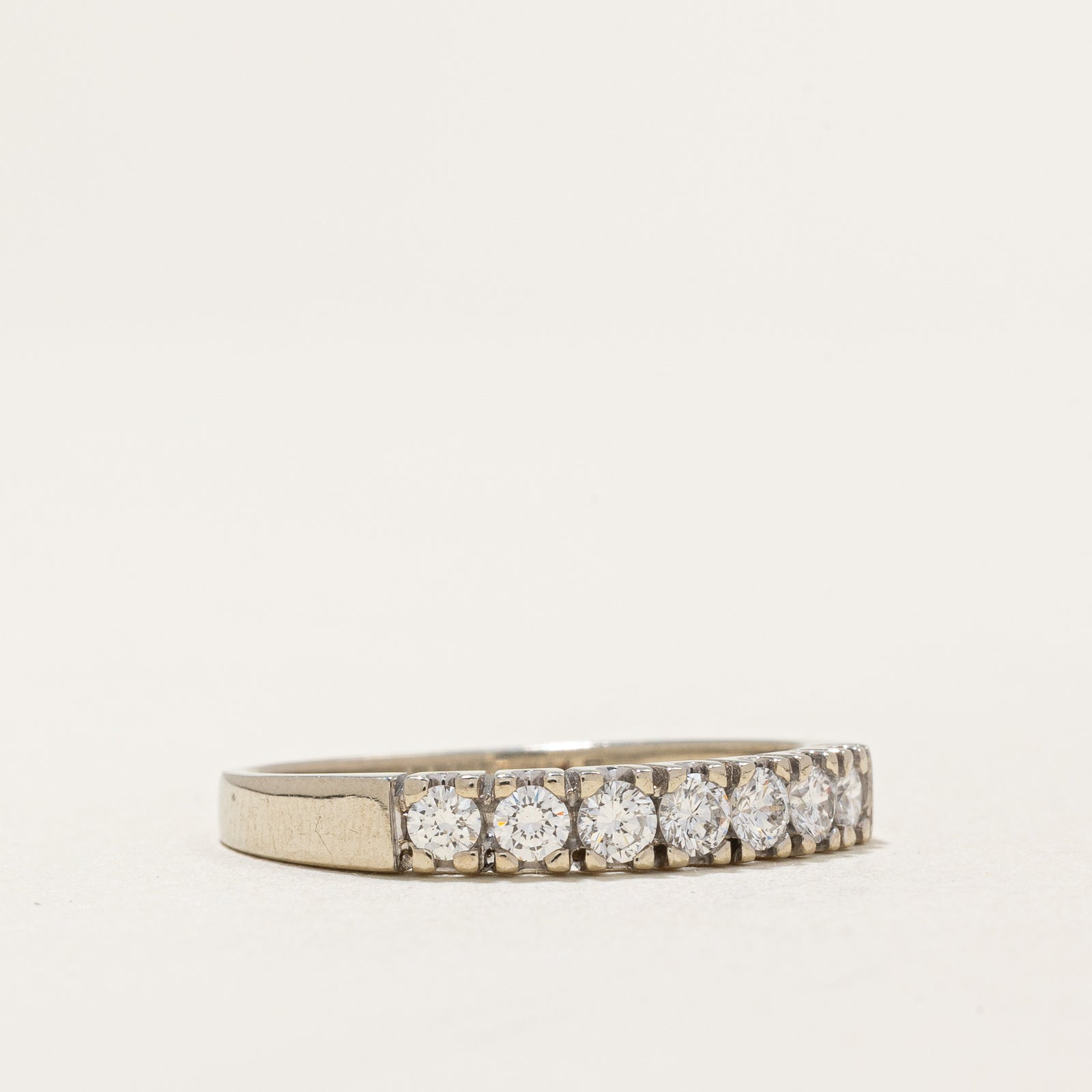 0.32ctw Semi Eternity Diamond Wedding Band Ring - Size 8.25 | Dainty Stackable Engagement Ring for Women | Perfect for Anniversary, Valentine's Day & Bridal Jewelry Gifts