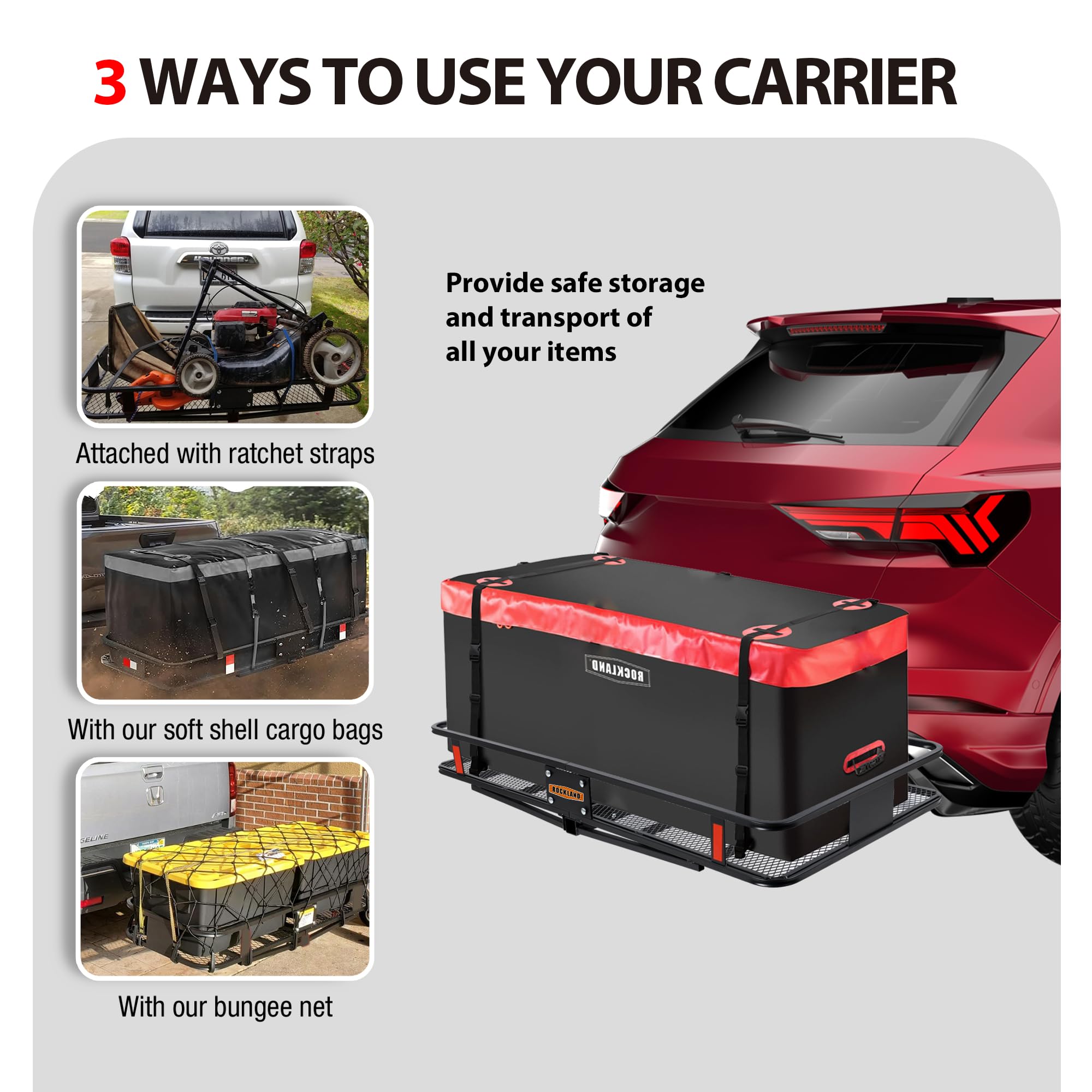 Rockland 500 LBS Heavy Duty Foldable Cargo Carrier - 60