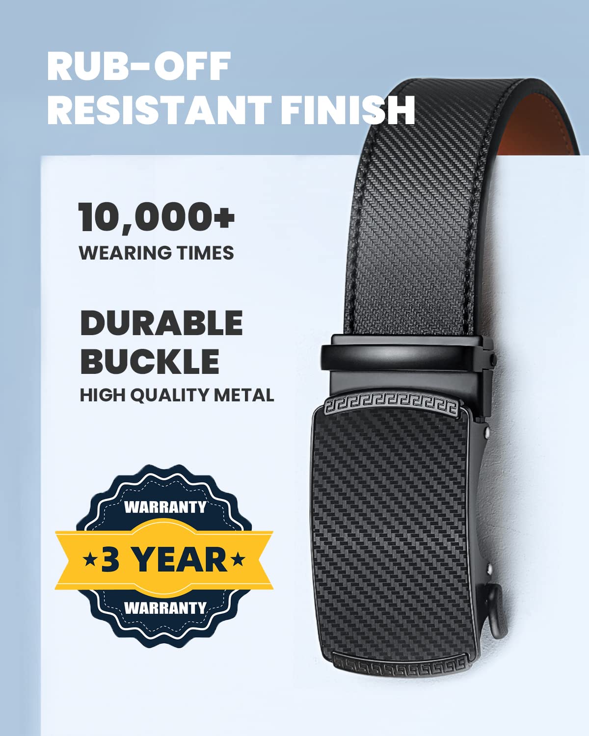 Premium Men's Ratchet Dress Belt - 1 3/8