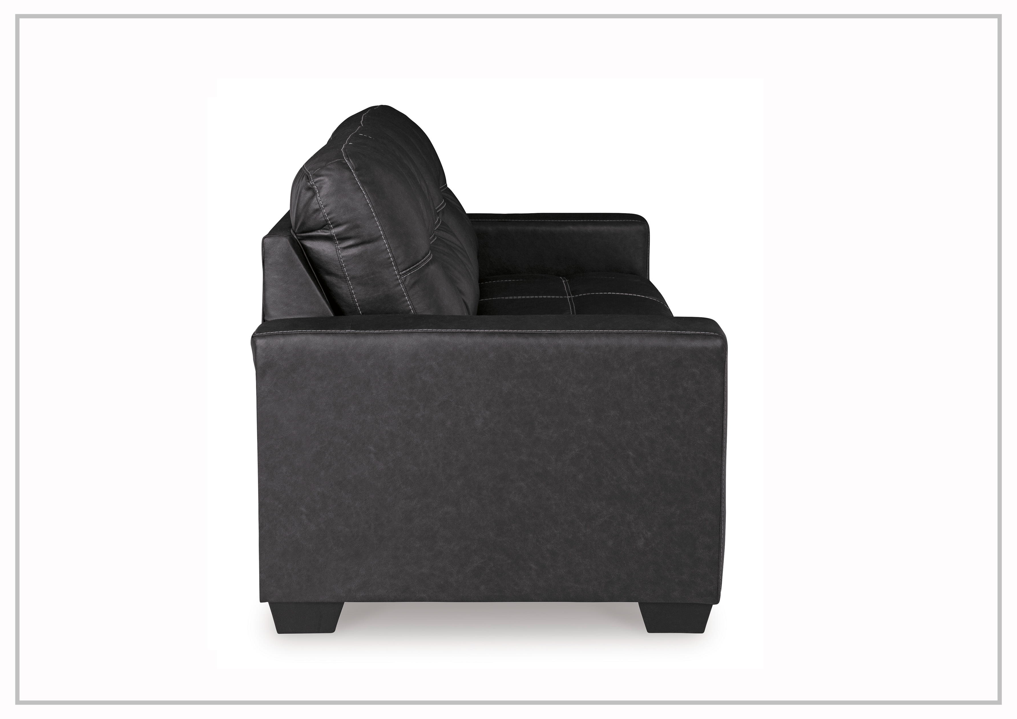 Gio Italia Bellagio Faux Leather Fabric Sofa - Luxurious Modern Living Room Furniture for Home & Office Decor