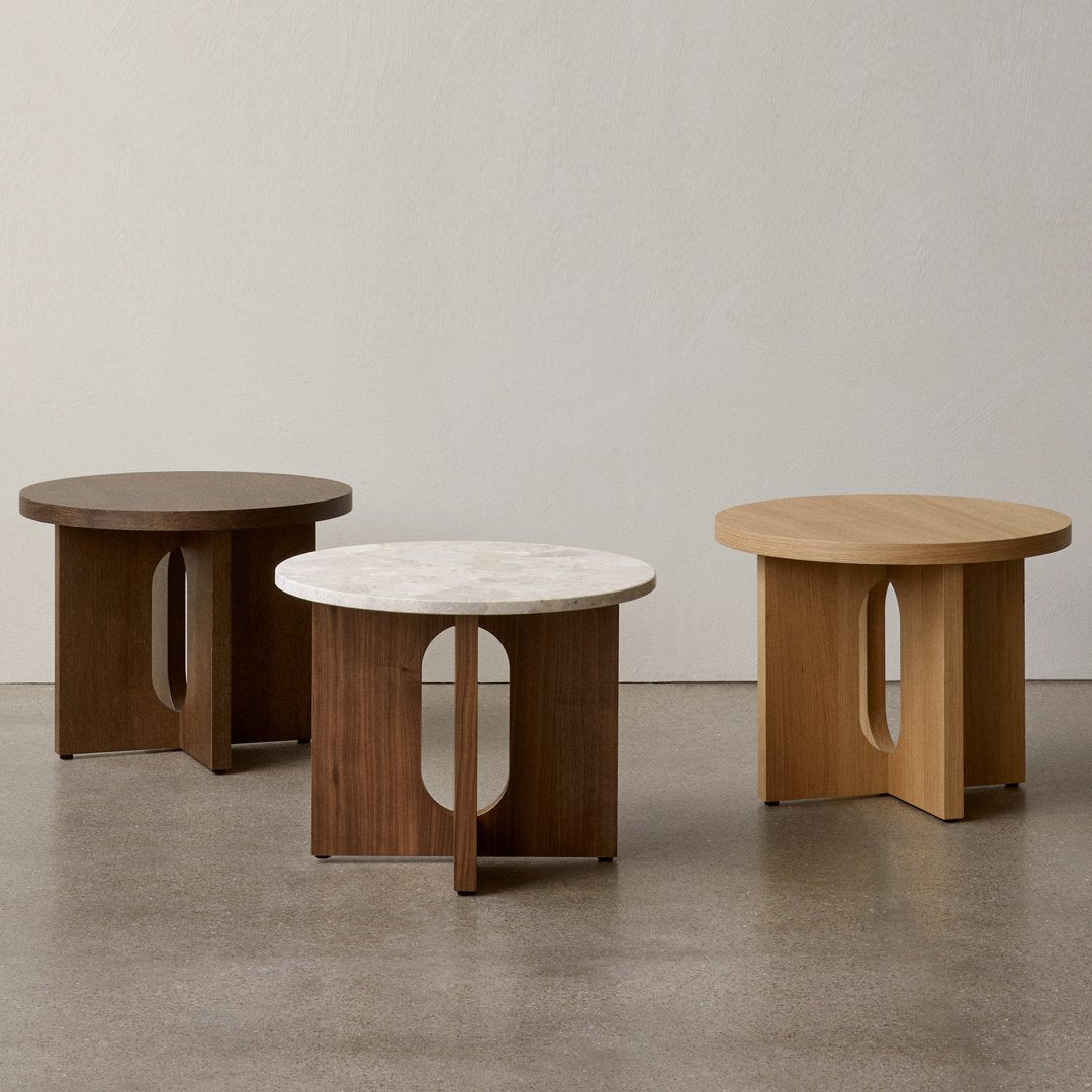 Modern Androgyne Side Table - Minimalist Nightstand, Bedside Table for Bedroom, Living Room & Office - Stylish End Table with Storage Shelf
