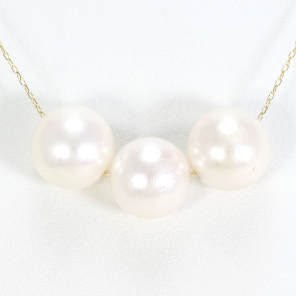 18K Yellow Gold Pearl Necklace for Women - Elegant Bridal Jewelry, Wedding Gift & Anniversary Present - Perfect for Formal Events, Date Nights and Special Occasions