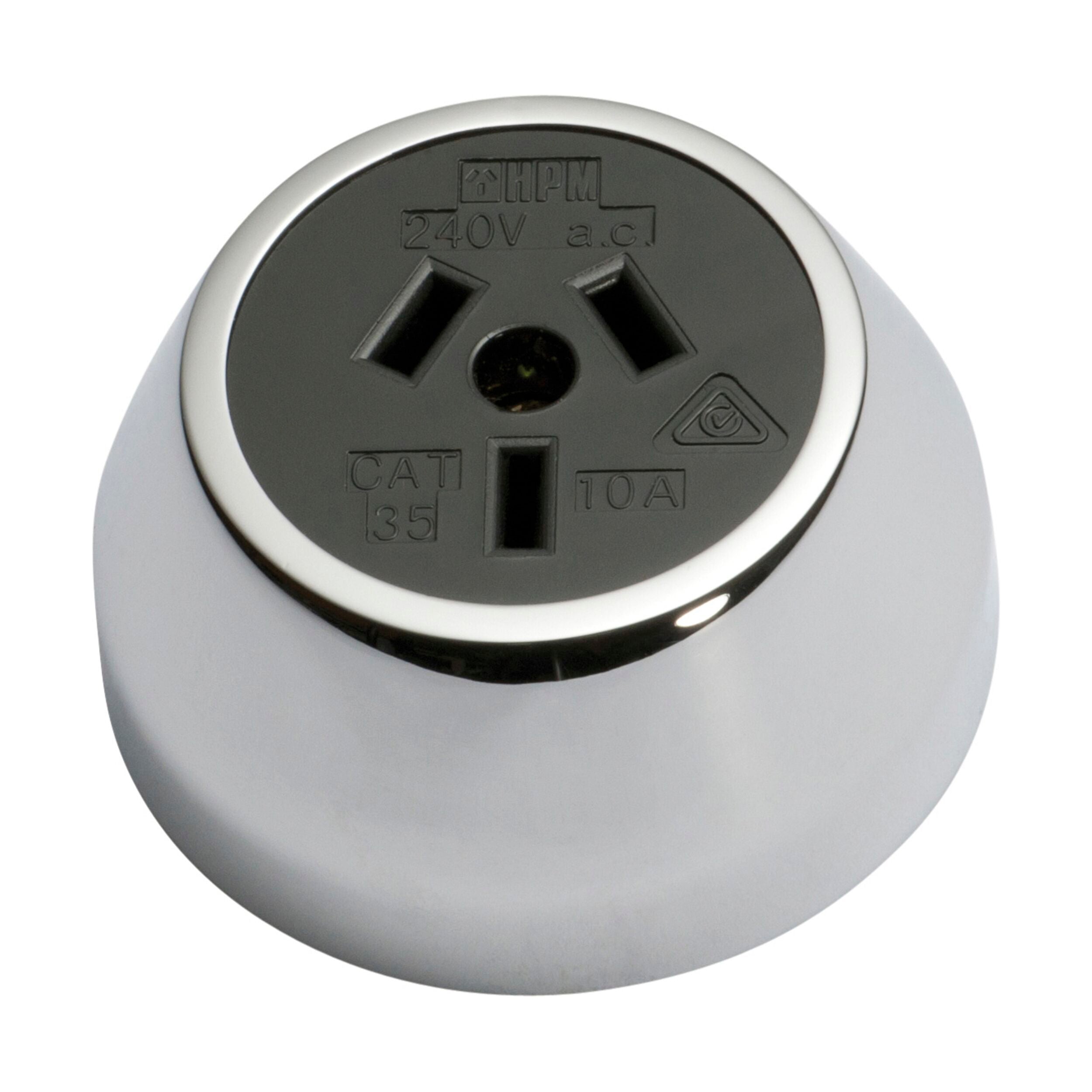 5776 Socket Federation Black Mechanism Chrome Plated D60xP29mm - Heavy Duty Industrial Fastener for Machinery, Automotive, and Construction Applications