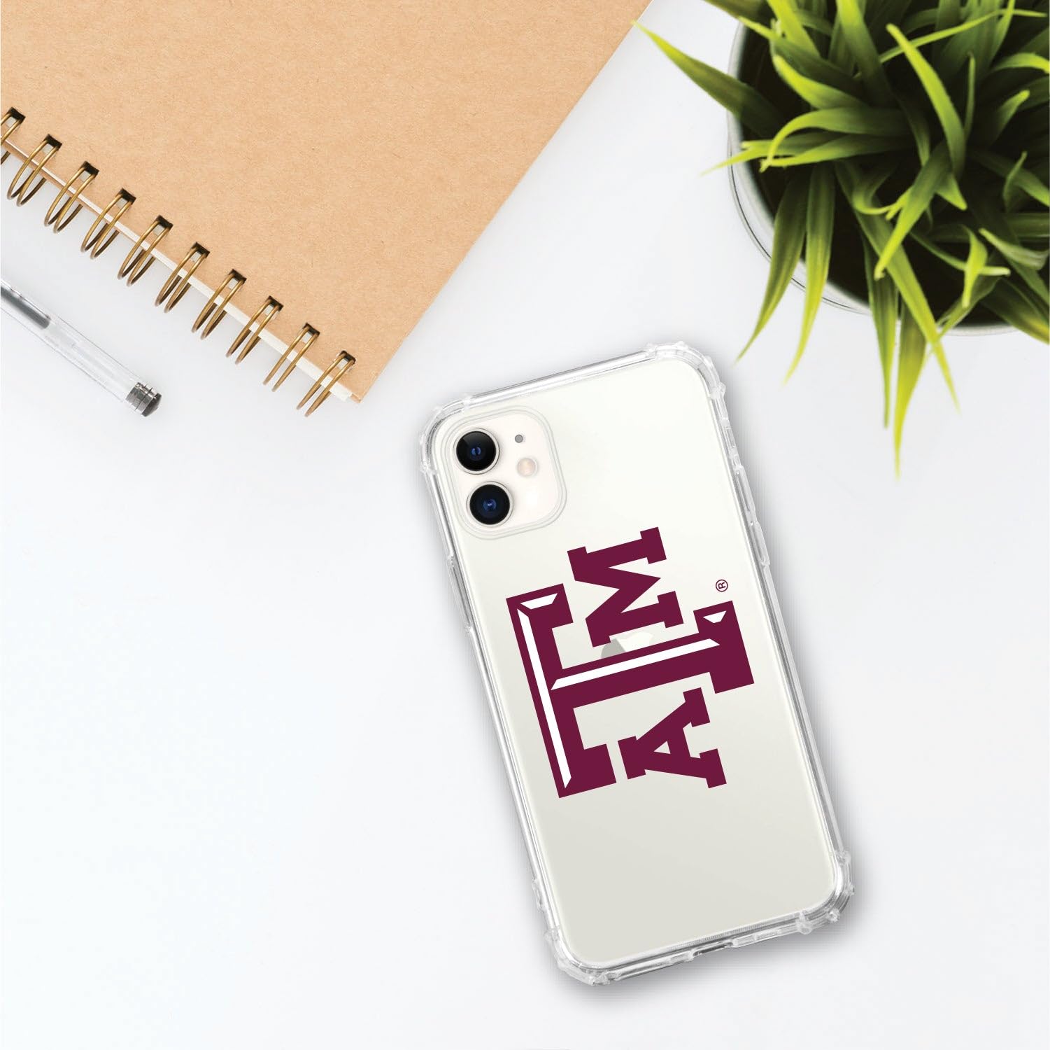 OTM Essentials Durable Phone Case for iPhone 12/12 Pro - Texas A&M University Design, Shockproof Protection & Classic White Style | Perfect for College Students, Aggie Fans & Everyday Use
