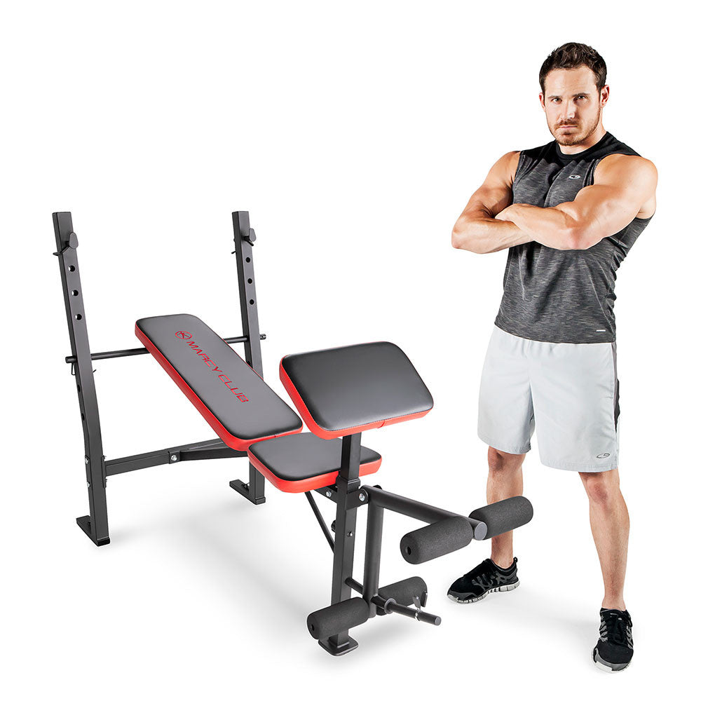 Marcy Standard Weight Bench MKB 4873 - Adjustable Home Gym Equipment for Strength Training & Workouts - Perfect for Home Fitness, Bodybuilding & CrossFit
