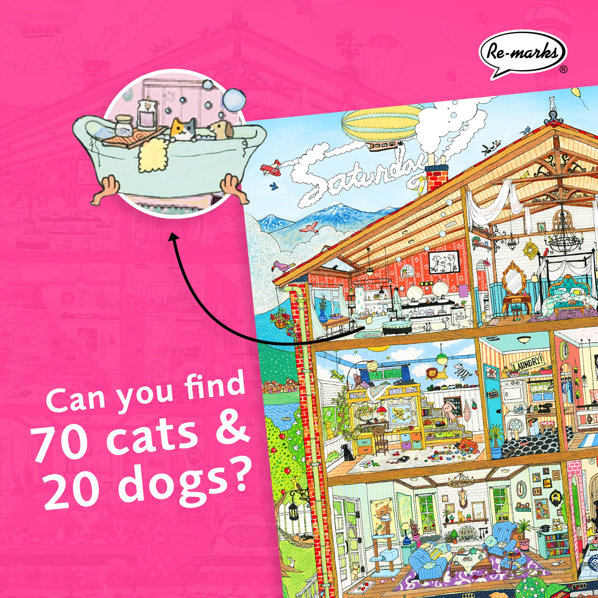 Re-marks Sweet Home Architecture 1000-Piece Jigsaw Puzzle for Adults & Kids - Perfect for Family Game Night & Home Decor
