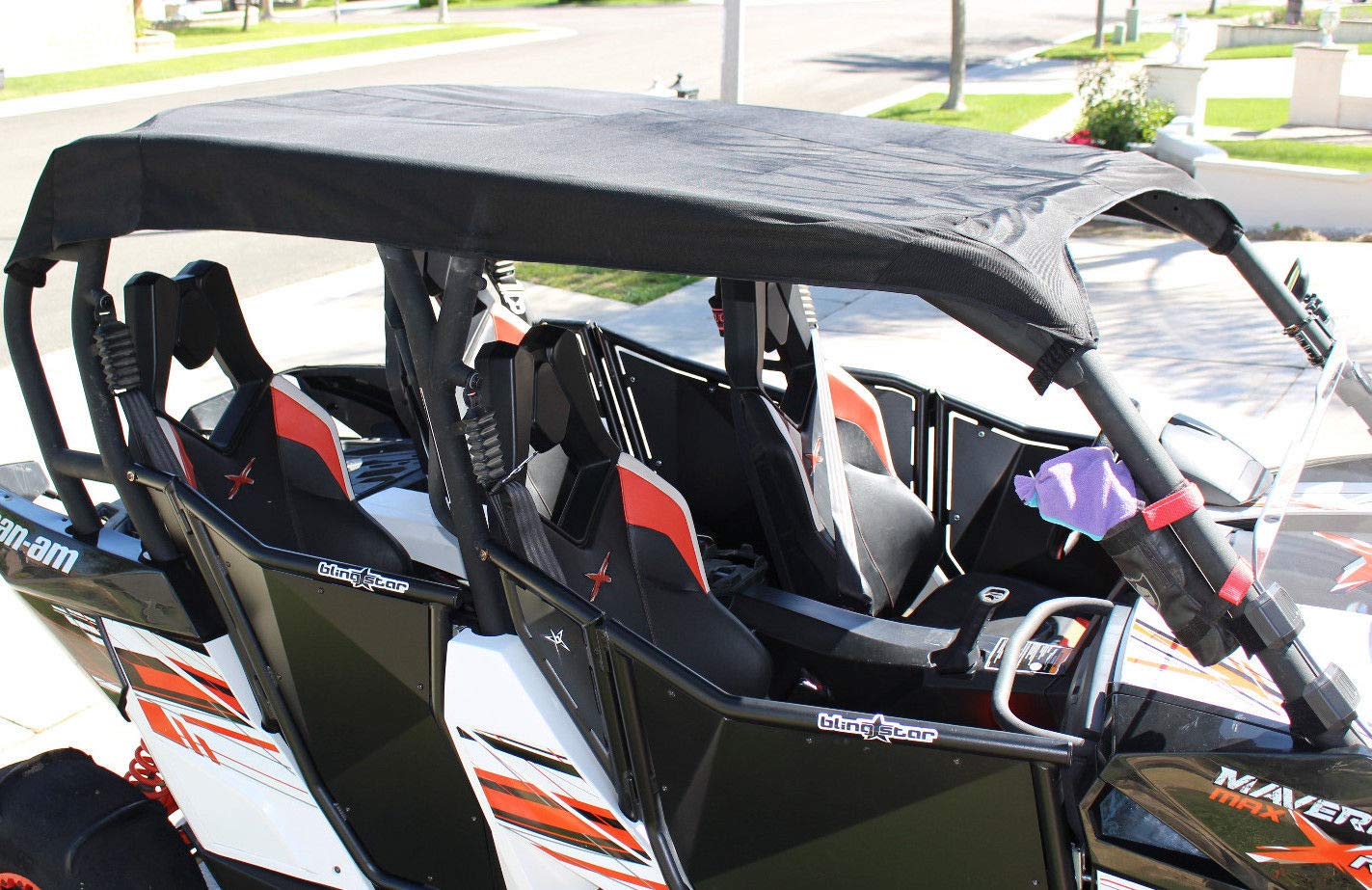 Dirt Specialties Maverick MAX/Commander MAX 1000 UTV Soft Top Roof Shade Cover - Black - Weather Protection for Off-Road Adventures & Outdoor Activities