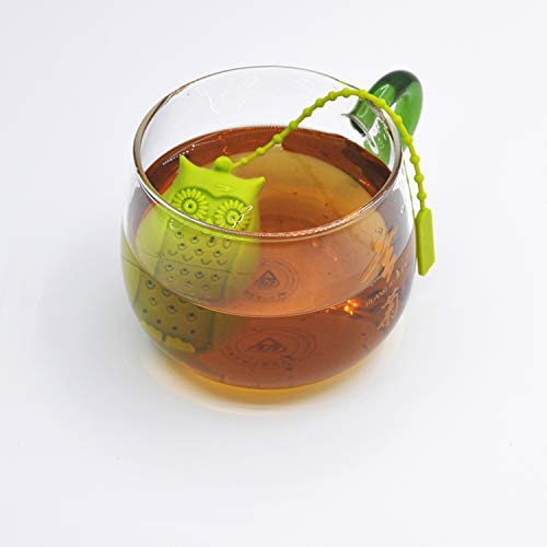 Cute Animal Silicone Tea Infusers - Unicorn, Shark, Squirrel, Cat, Owl & Elephant Tea Strainers (6-Piece Set) - Perfect Gift for Tea Lovers - Great for Loose Leaf Tea, Iced Tea & Herbal Brews at Home or Office